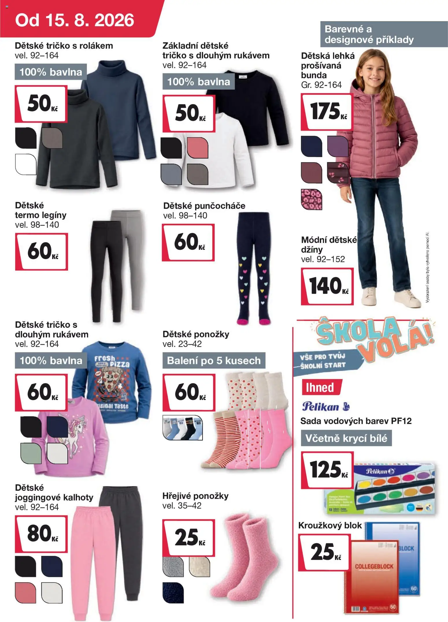 Woolworth leták od 15.08.2026 | Strana: 3 | Produkty: Džíny, Blok, Termo legíny, Punčocháče