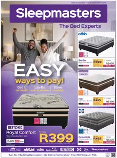 Sleepmasters specials catalogue – valid from 15/10/2026