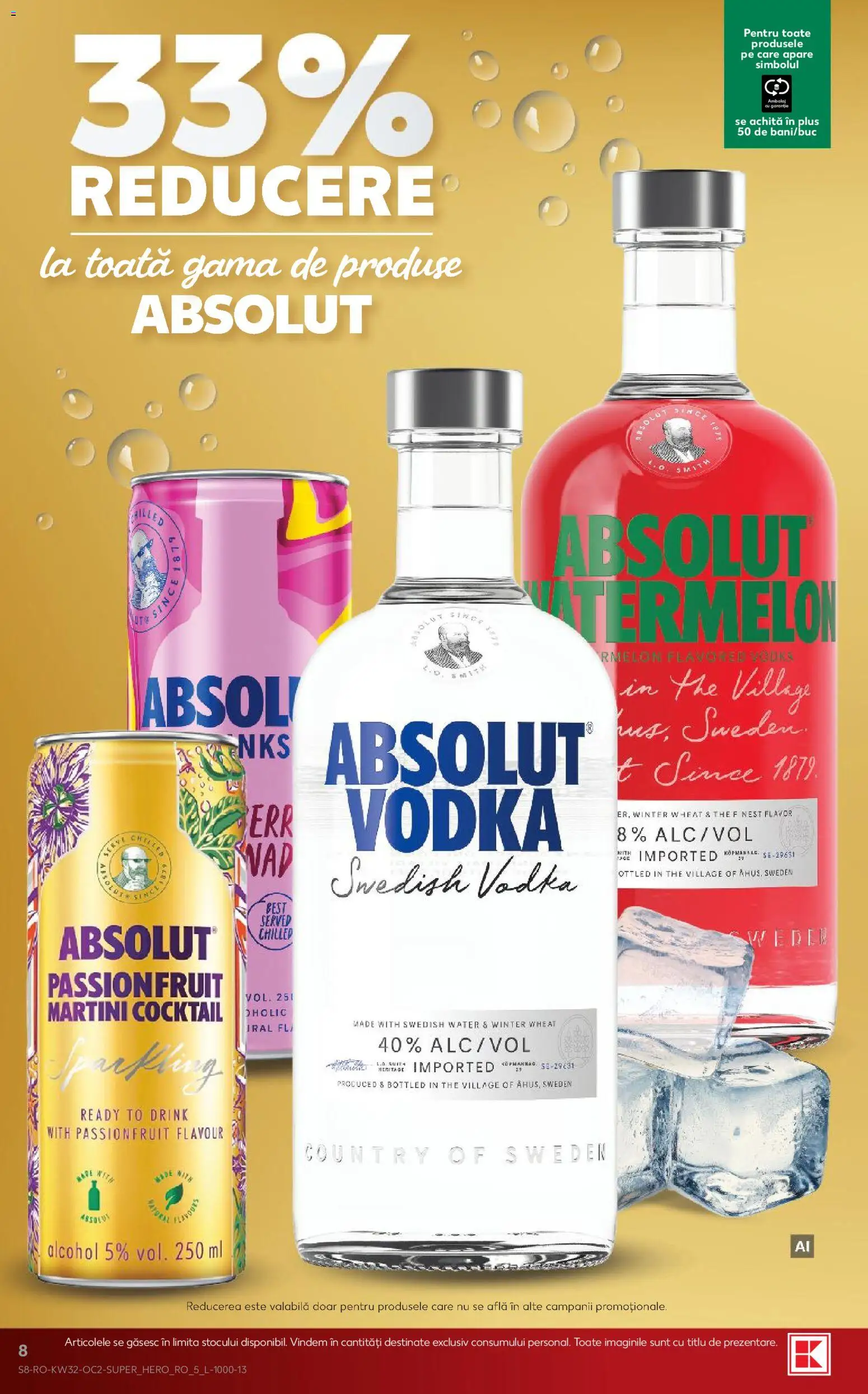 Noul catalog Kaufland – valabil de la 05.08.2026 | Pagină: 8 | Produse: Yulaf, Cocktail, Vodka