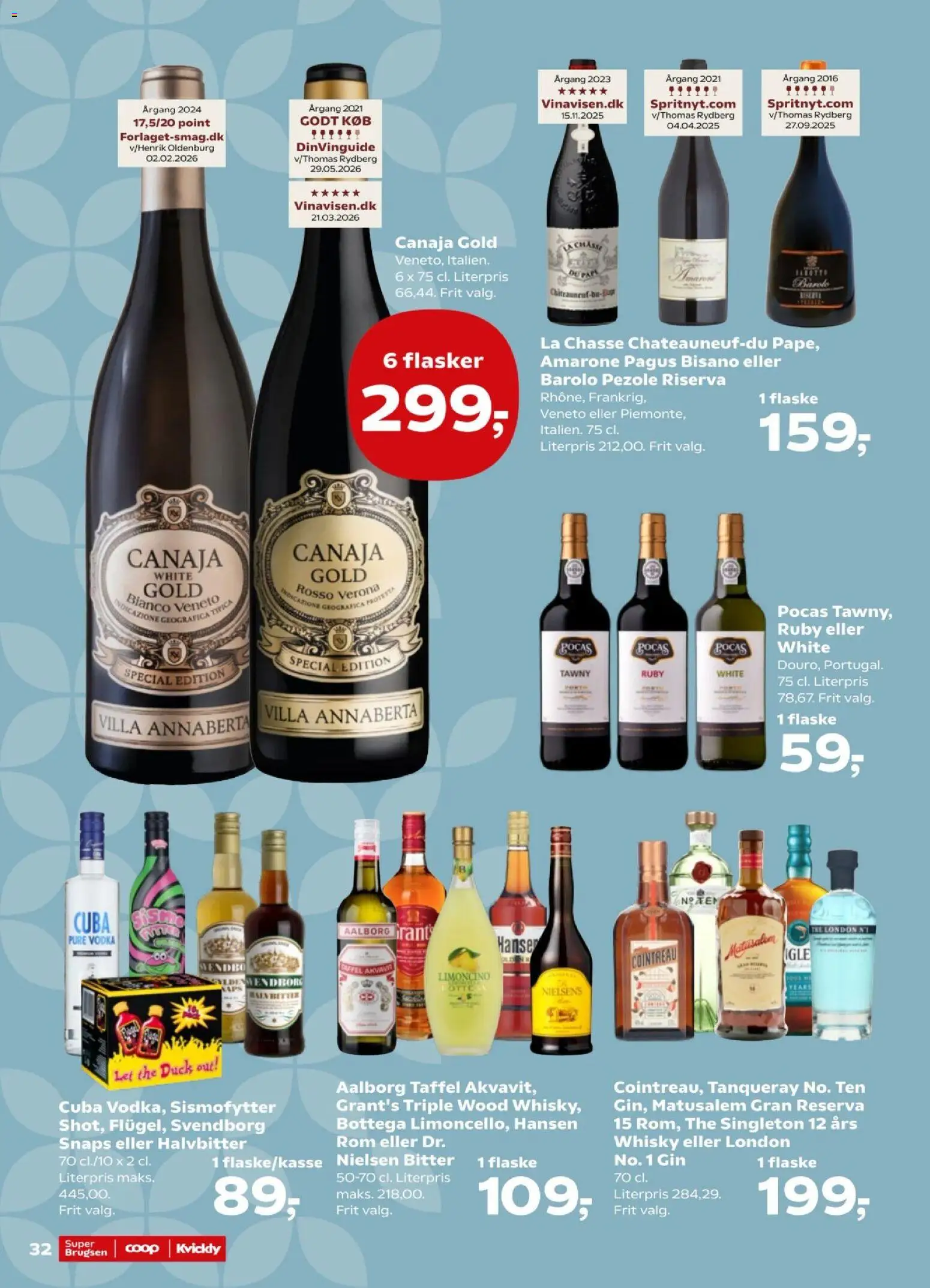 Super Brugsen tilbudsavis – gyldig fra 28/08/2026 | Side: 36 | Produkter: Gin, Vodka, Whisky, Rom
