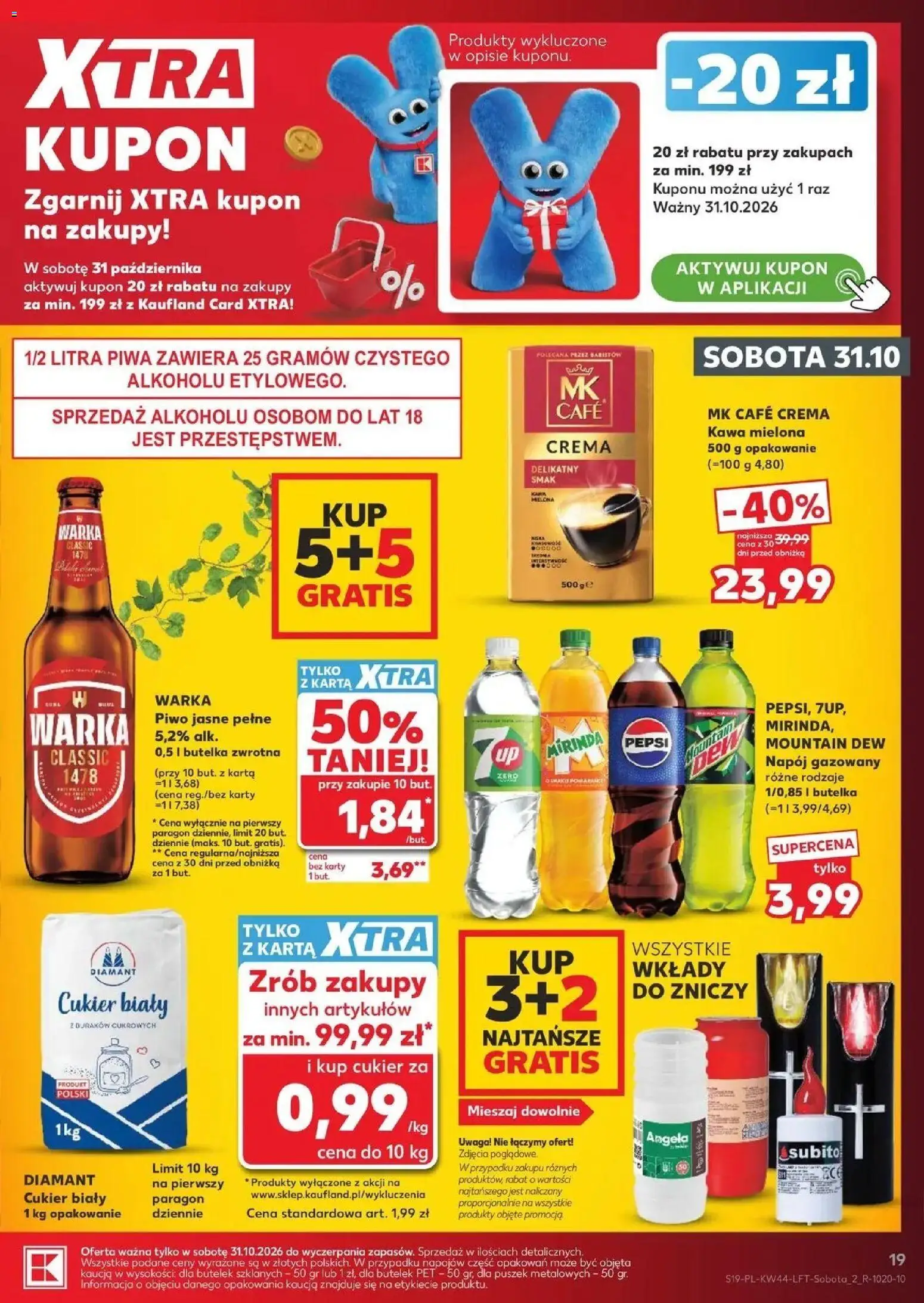 Kaufland aktualna gazetka od 29.10.2026 - od jutra PDF | Strona: 19 | Produkty: Karta, Pepsi, Cukier biały, Piwo