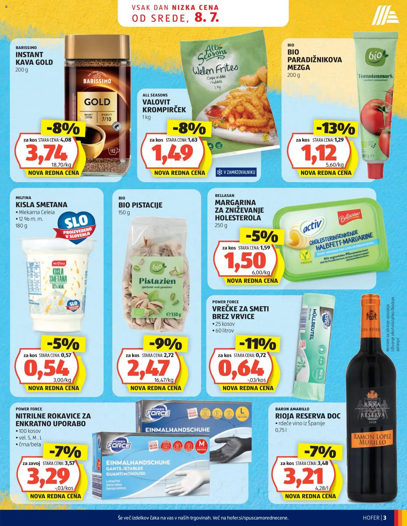 Hofer SI katalog | vrijedi od 08.07.2026 | Stranica: 3 | Proizvodi: Kava, Vino, Pistacije