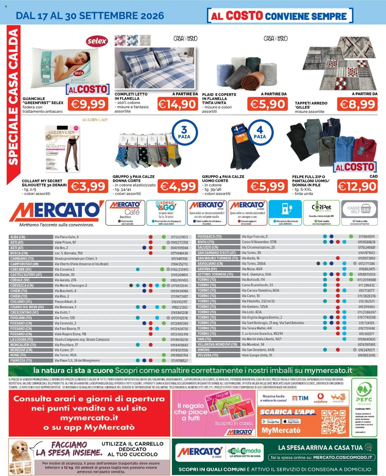 Volantino Mercatò del 17/09/2026 | Pagina: 20 | Prodotti: Plaid, Collant, Letto, Guanciale