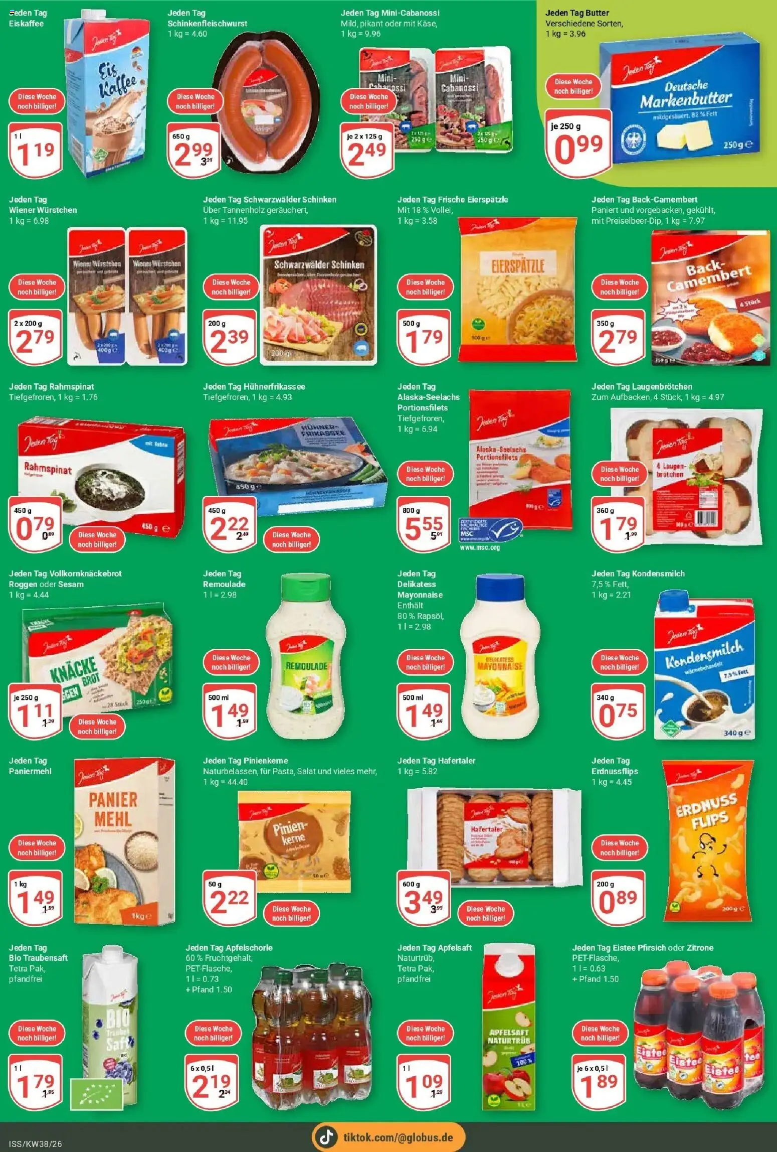 Globus Prospekt Isserstedt (ab 14.09.2026) » Angebote online | Seite: 9 | Produkte: Butter, Apfelsaft, Zitrone, Salat