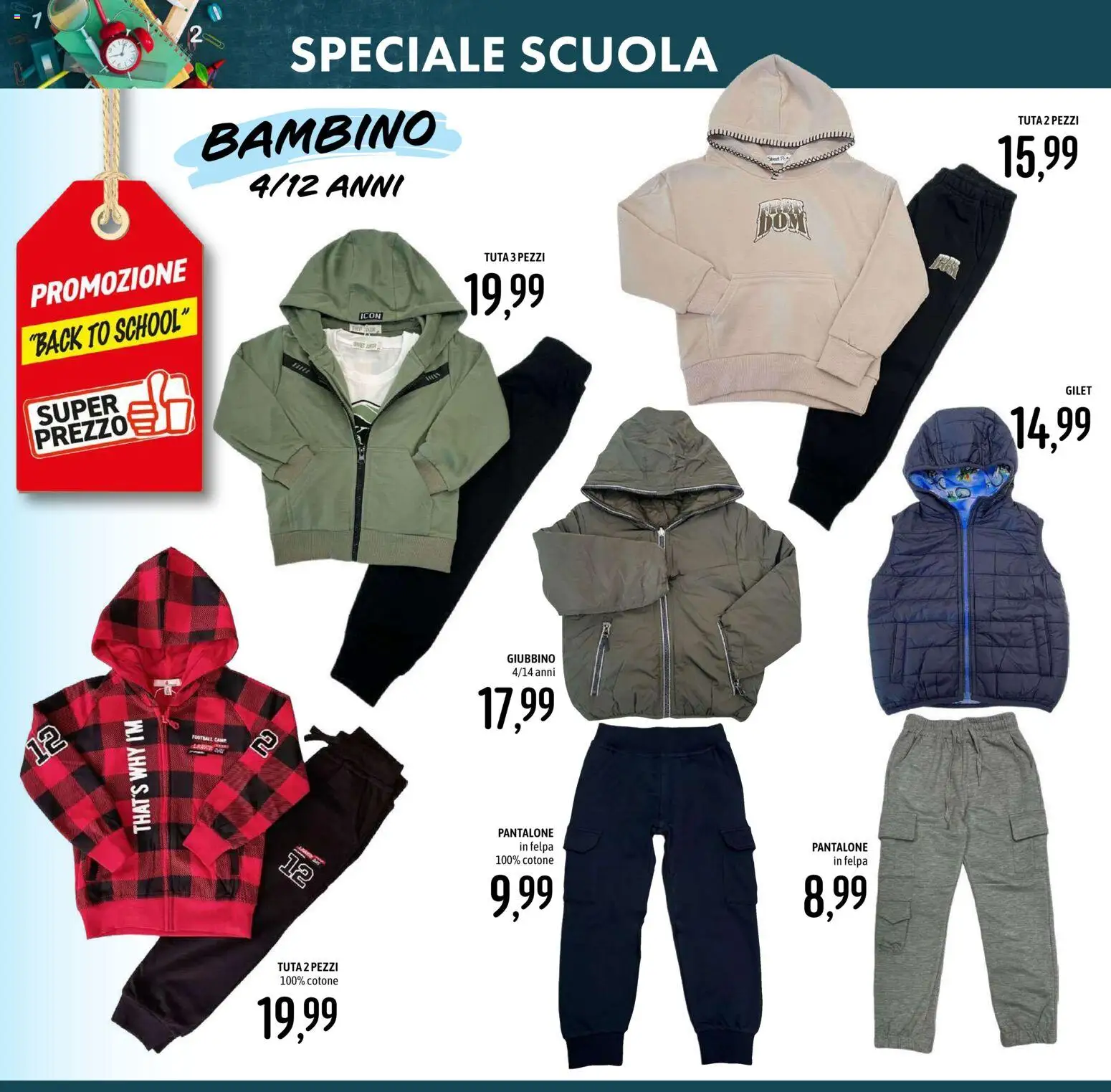 Volantino Emisfero del 27/08/2026 | Pagina: 34 | Prodotti: Felpa, Gilet