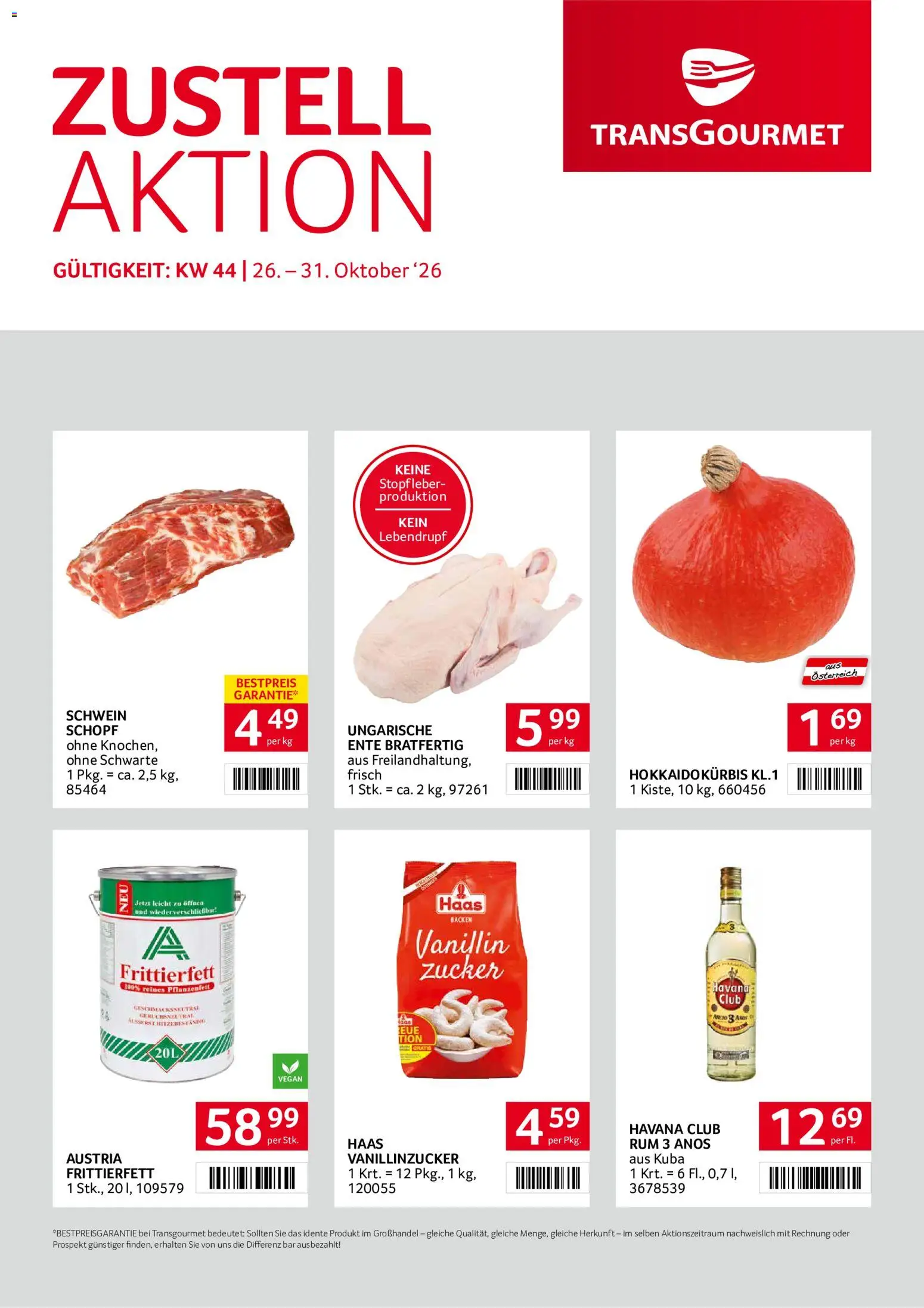 Transgourmet Flugblatt gültig ab 26.10.2026 | Seite: 1 | Produkte: Havana Club, Zucker
