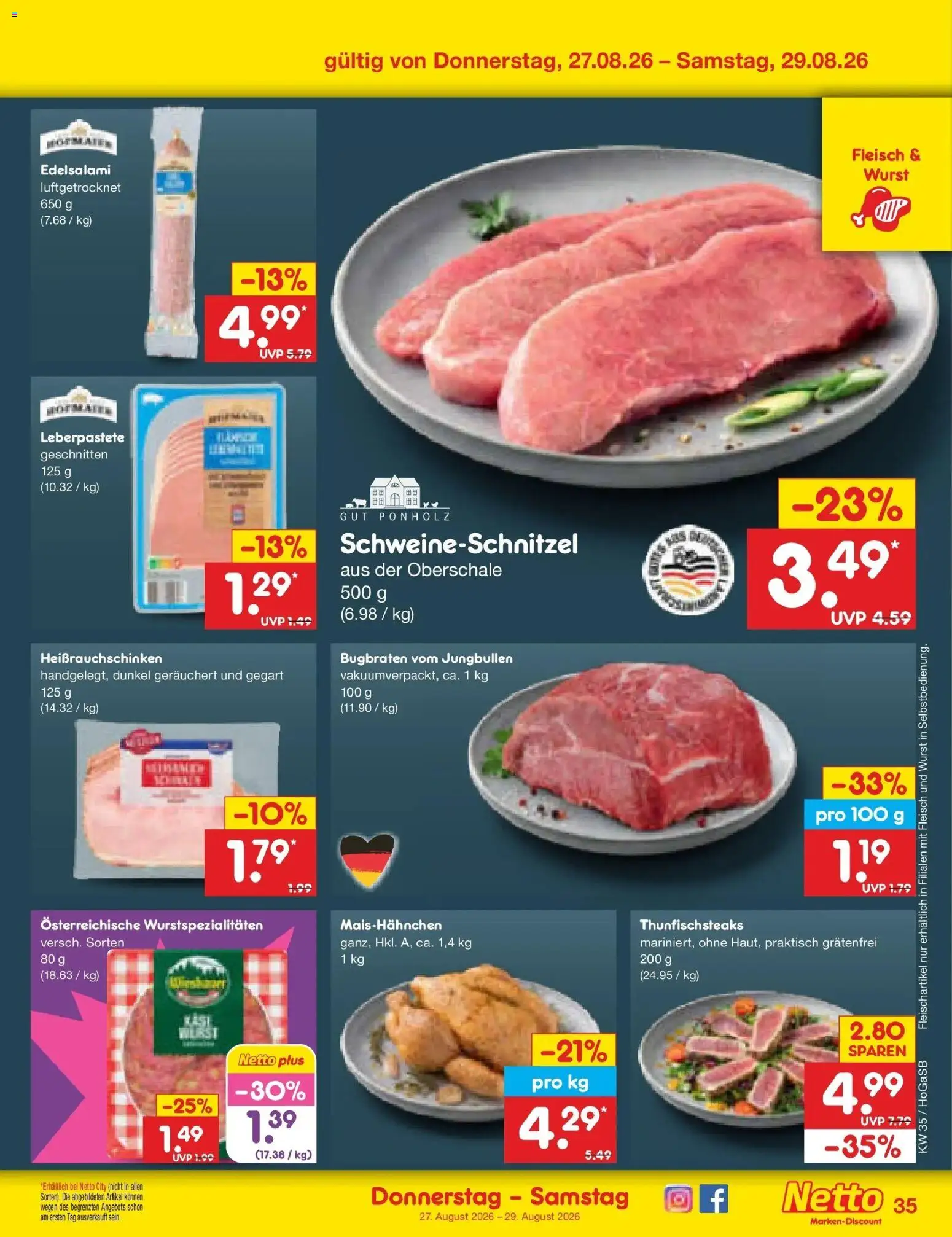 Netto Marken-Discount Prospekt Hannover (ab 24.08.2026) » Angebote | Seite: 49 | Produkte: Wurst, Fleisch