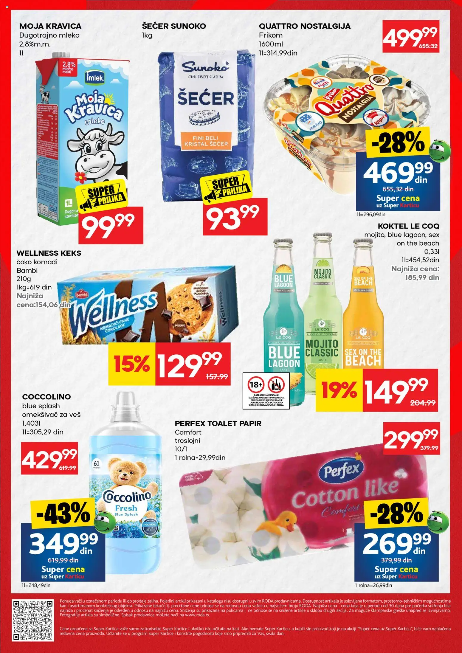 Roda katalog - važi od 27.08.2026 | Strana: 2 | Proizvode: Toalet papir, Dugotrajno mleko, Pica, Omekšivač za veš