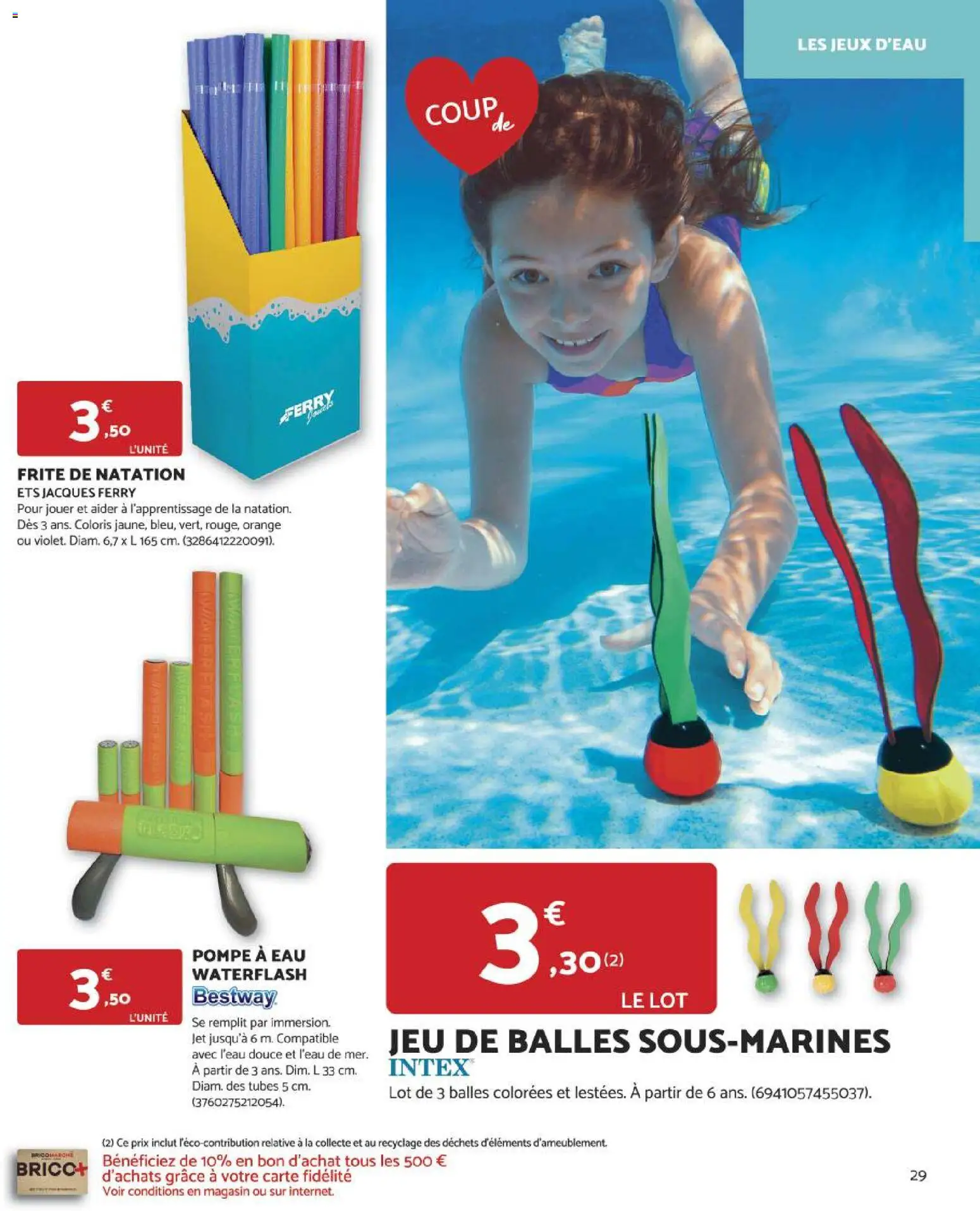 {H1} | Page: 29 | Produits: Orange, Pompe à eau, Jeux