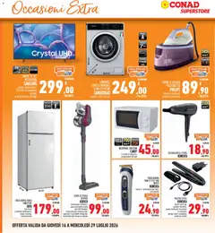 Anteprima del volantino Conad volantino Superstore Piemonte valido a partire dal 16/07/2026 | Pagina: 28 | Prodotti: Scopa elettrica, Pennello, Asciugacapelli, Samsung