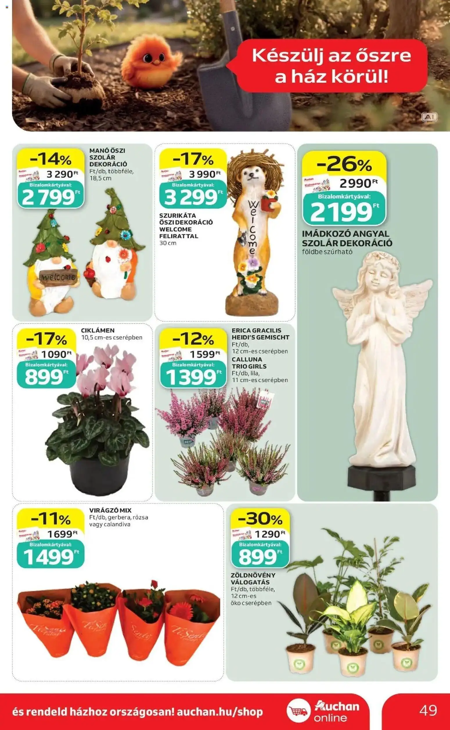 Auchan akciós újság Szolnok - 2026.10.08. -tól/töl > akció, lapozható szórólap 🛍️ | Oldal: 49 | Termékek: Dekoráció