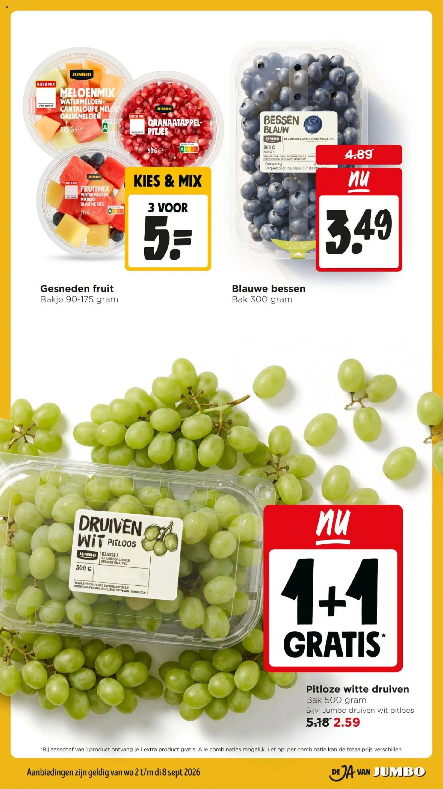 {H1} | Pagina: 17 | Producten: Kan, Fruit, Gesneden fruit, Druiven