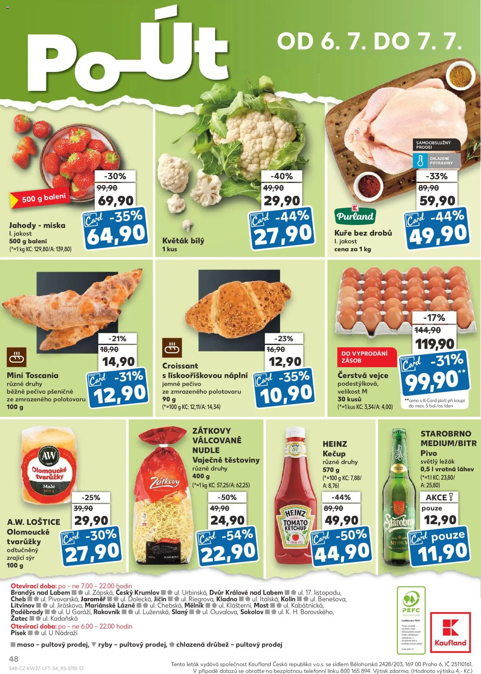 Kaufland leták - Kolín od 01.07.2026 | Strana: 48 | Produkty: Tvarůžky, Zrající sýr, Písek, Ryby