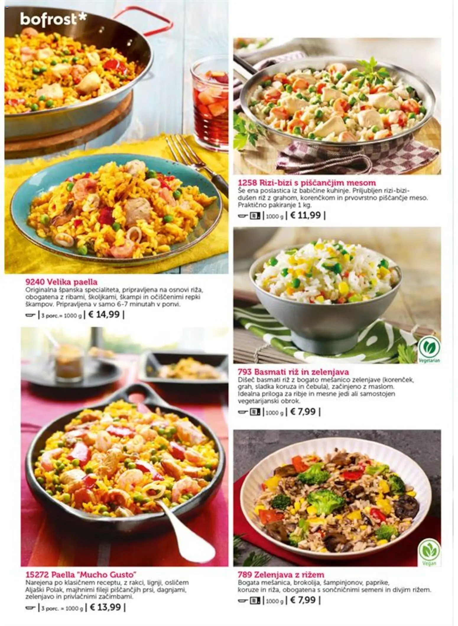 Novi Bofrost katalog ponudbe – veljaven od 01.07.2026 | Stran: 34 | Izdelki: Koruza, Riz, Zelenjava