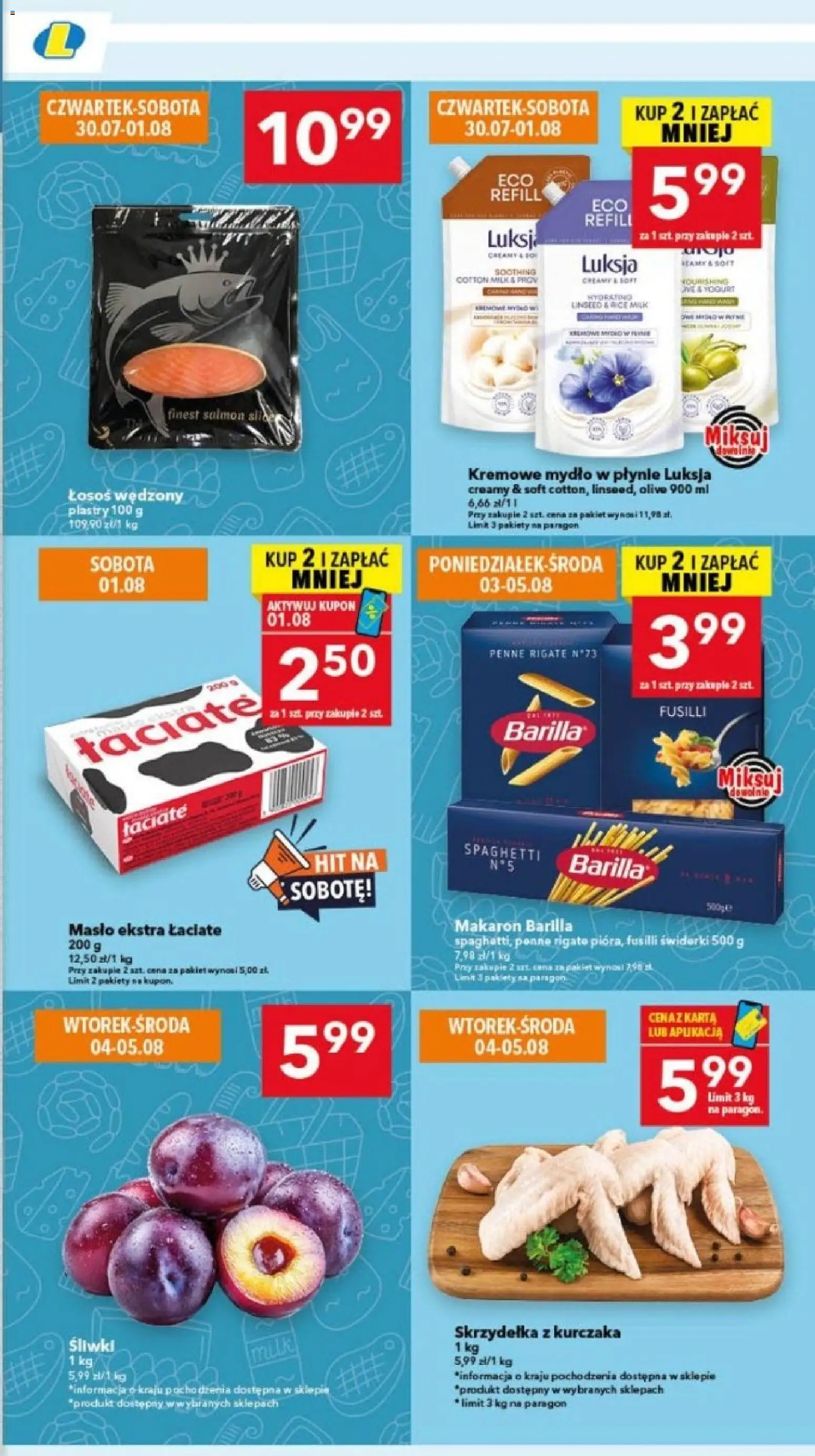 Lewiatan gazetka - Warszawa od 30.07.2026 | Strona: 3 | Produkty: Mydło w płynie, Penne, Makaron, Mydło