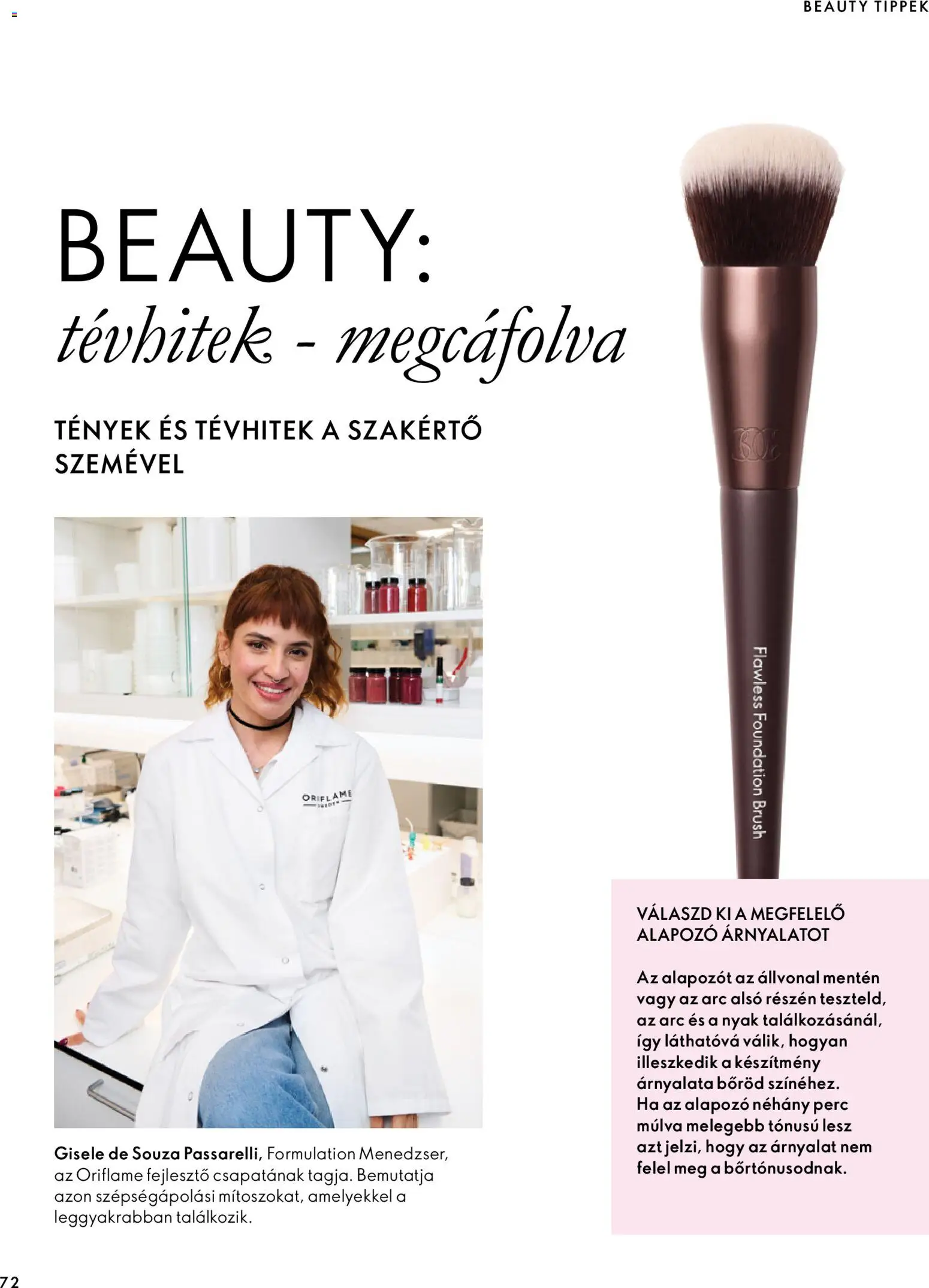 Oriflame akciós ujság - amely érvényes a következő dátumtól: 2026.11.11. | Oldal: 72 | Termékek: Nyak, Alapozó