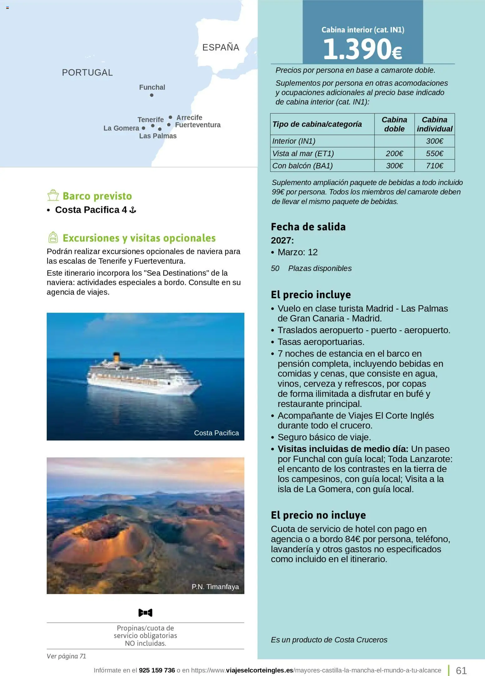 Viajes El Corte Inglés Turismo Social Castilla La Mancha │ válido desde el 01.04.2026 | Página: 61 | Productos: Cerveza