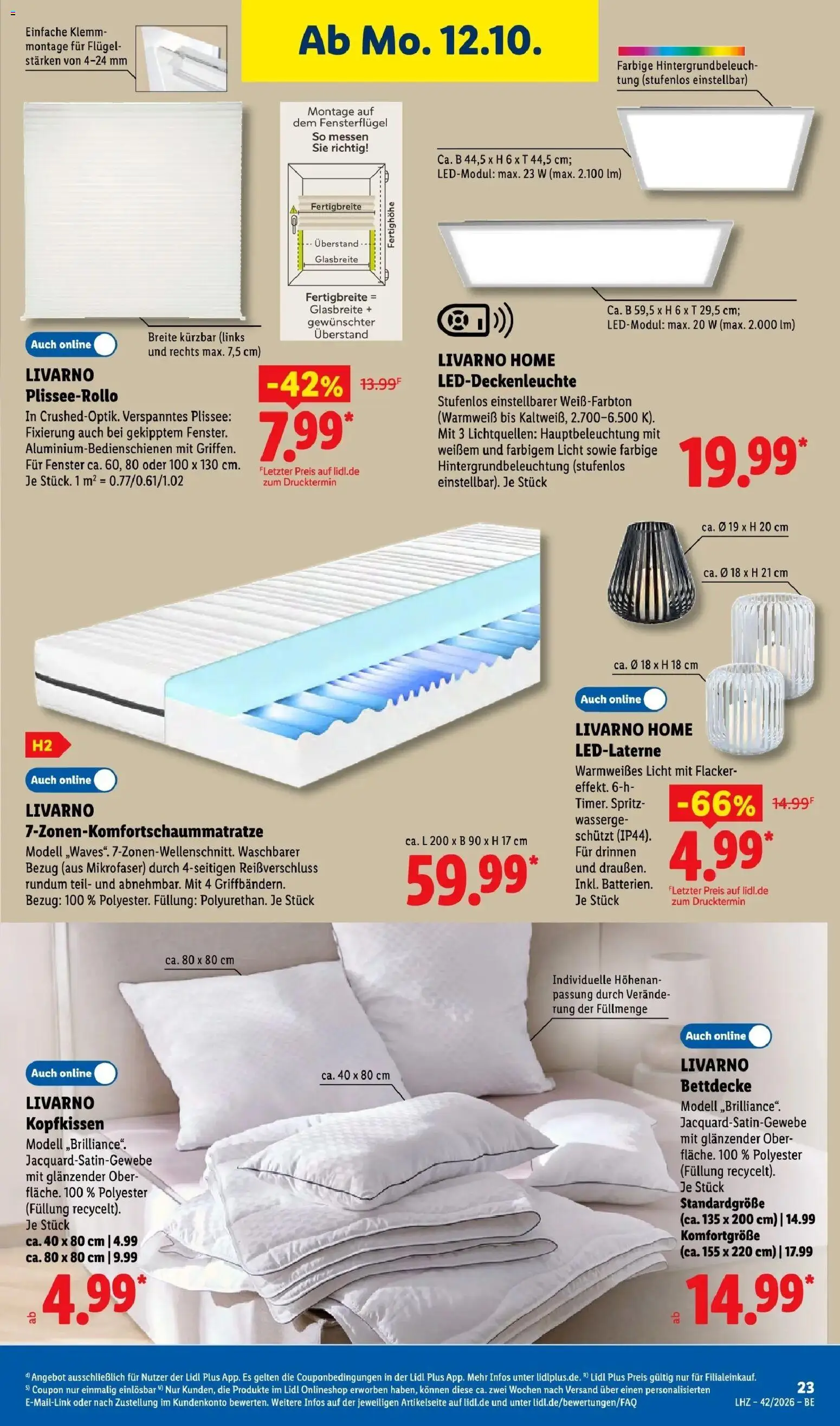Lidl Prospekt Mahlow (ab 12.10.2026) zum Blättern » Angebote | Seite: 37 | Produkte: Bettdecke, Kopfkissen