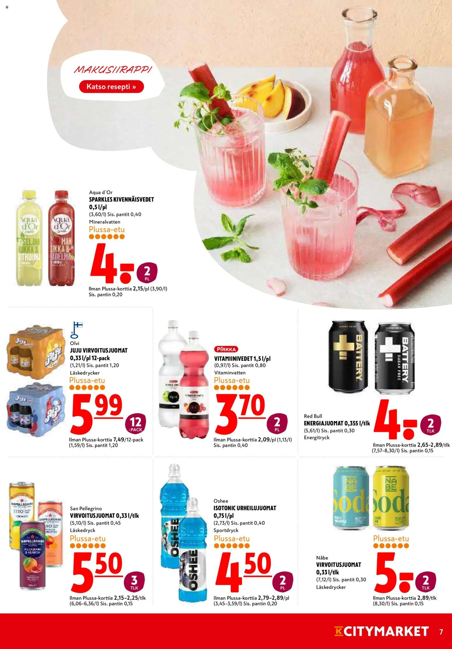 K-Citymarket tarjoukset – voimassa 20/07/2026 alkaen | Sivu: 7 | Tuotteet: Virvoitusjuomat