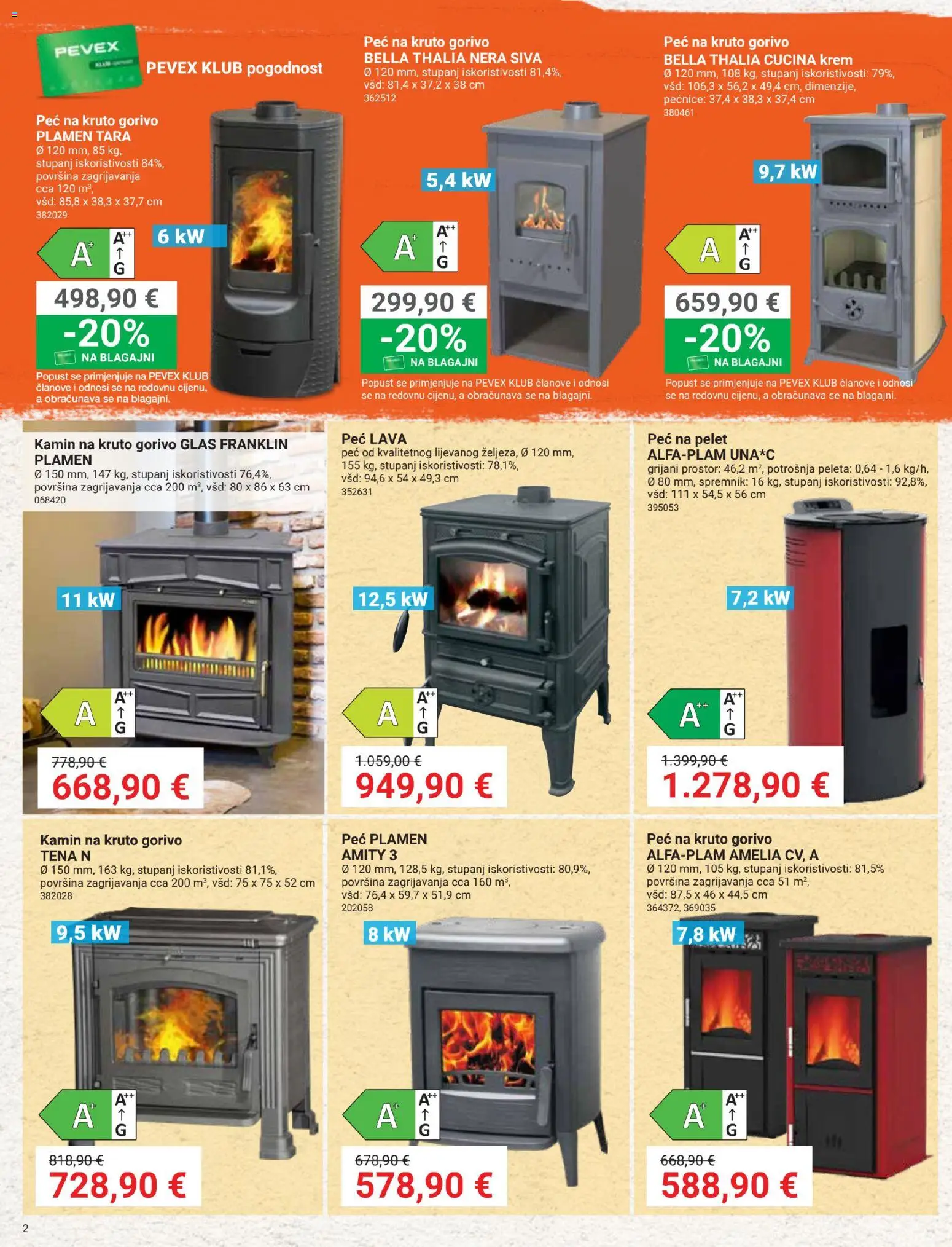 Pevex katalog | vrijedi od 27.08.2026 | Stranica: 2 | Proizvodi: Kamin