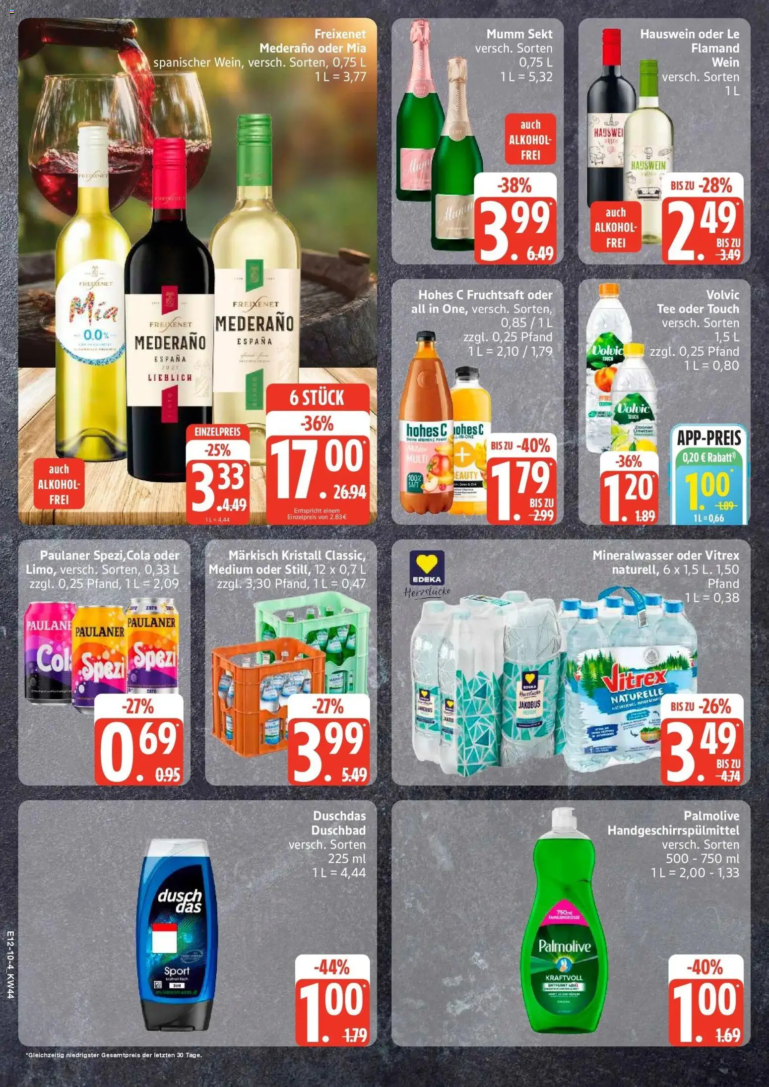 Edeka Prospekt Rostock-Gehlsdorf (ab 26.10.2026) » Angebote Online | Seite: 10 | Produkte: Cola, Freixenet, Sekt, Paulaner