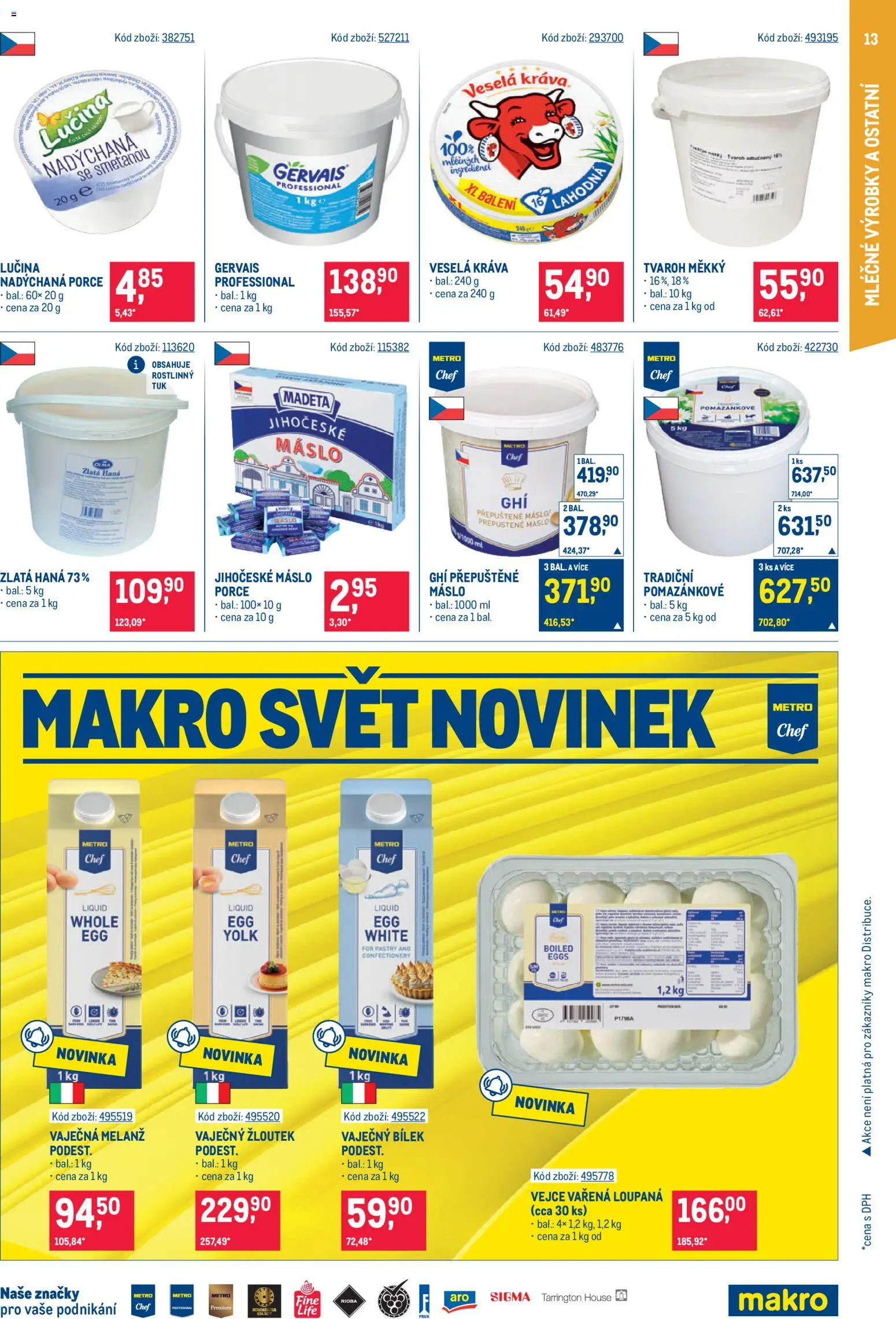 Makro leták - Gastronomie od 03.06.2026 | Strana: 13 | Produkty: Ghí, Lučina, Gervais, Vaječný bílek