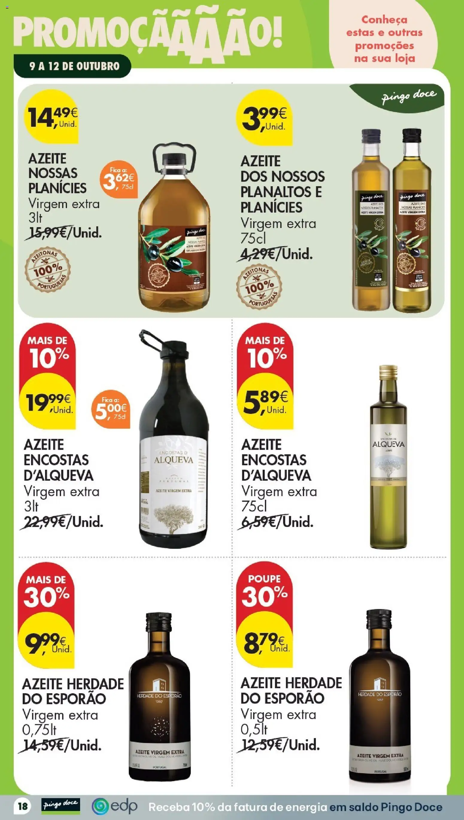 Pingo Doce Folheto Poupe Este Fim de Semana │ válido de 09/10/2026 | Página: 18 | Produtos: Azeite, Azeitonas, Azeite virgem extra