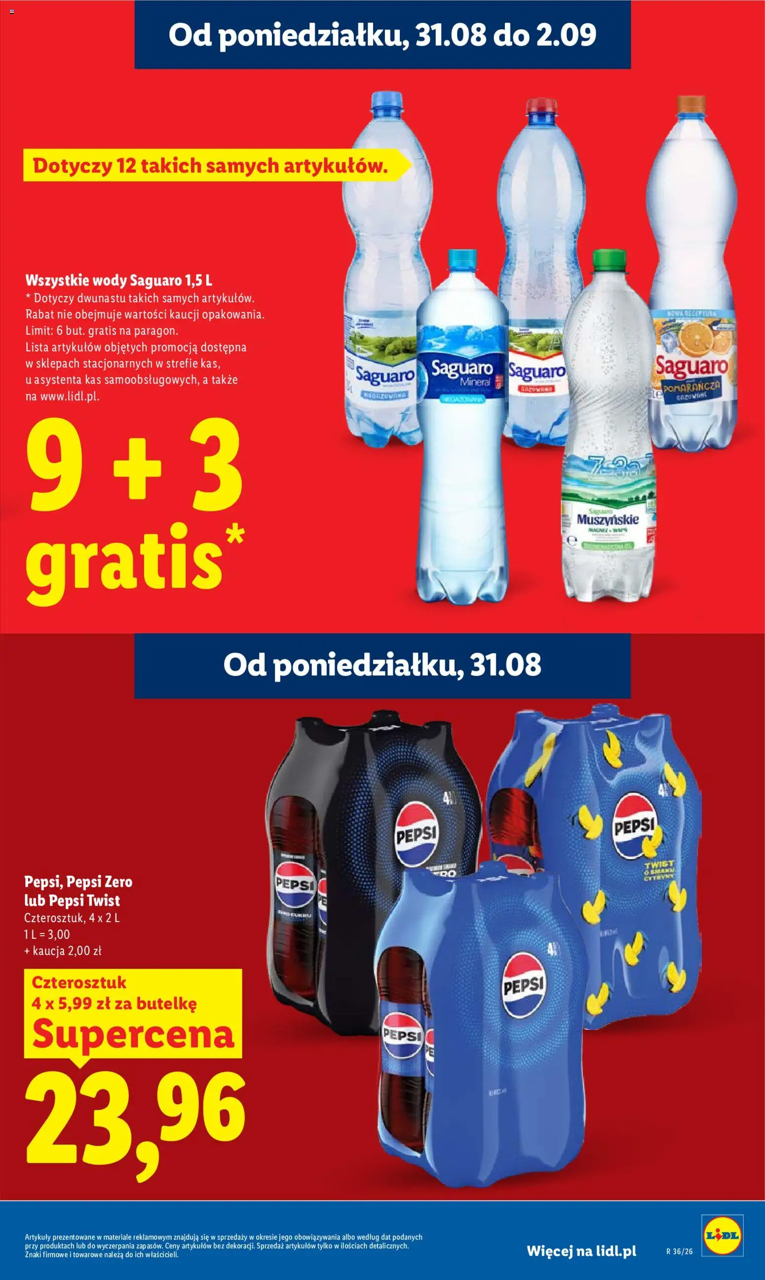 Lidl Polsko leták od 31.08.2026 | Strana: 21 | Produkty: Saguaro, Pepsi, Pepsi Zero