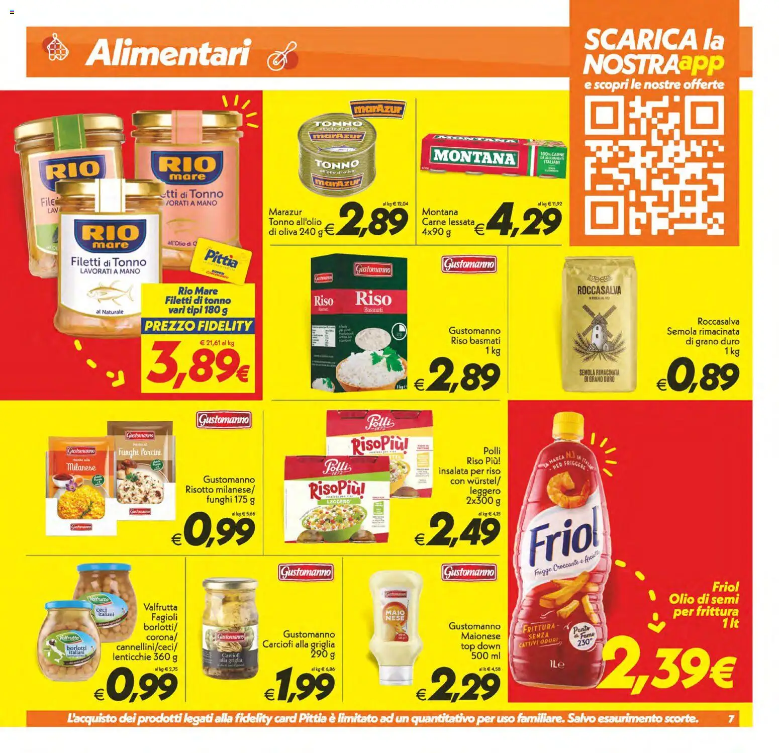 Volantino SuperConveniente del 11/09/2026 | Pagina: 7 | Prodotti: Olio di semi, Fagioli, Tonno, Semola