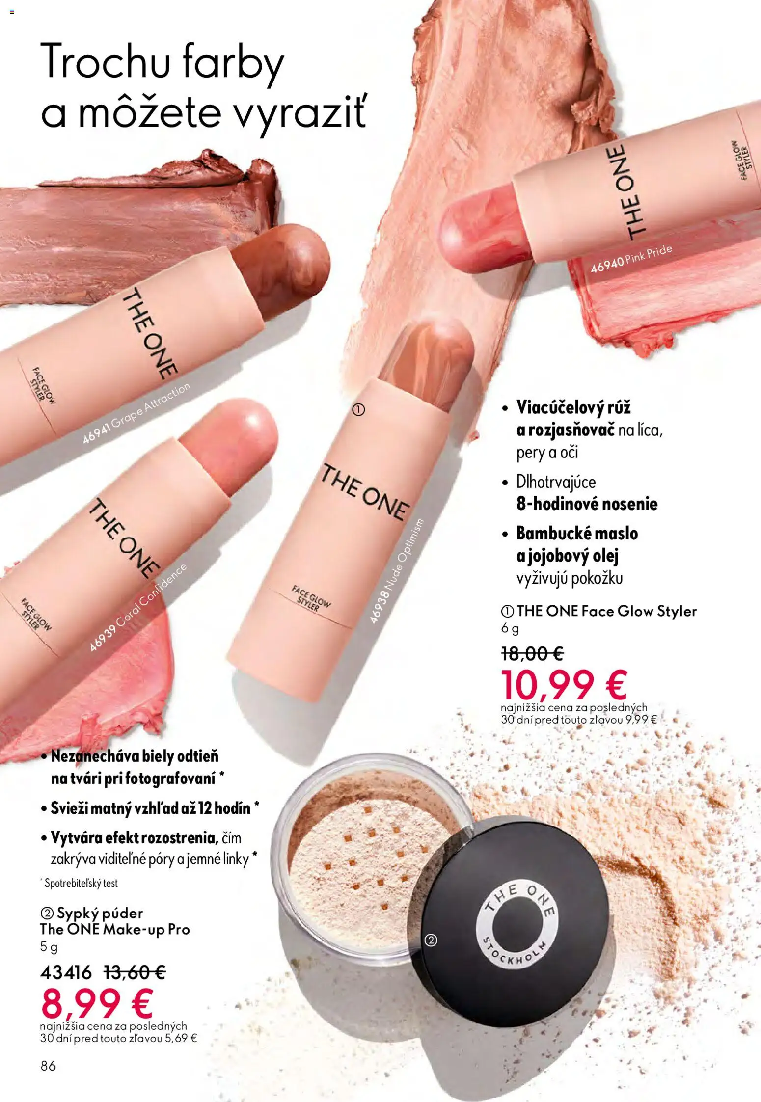 Nové Oriflame akcie – leták je platný od 25.03.2026 | Strana: 86 | Produkty: Maslo, Olej, Púder, Rozjasňovač