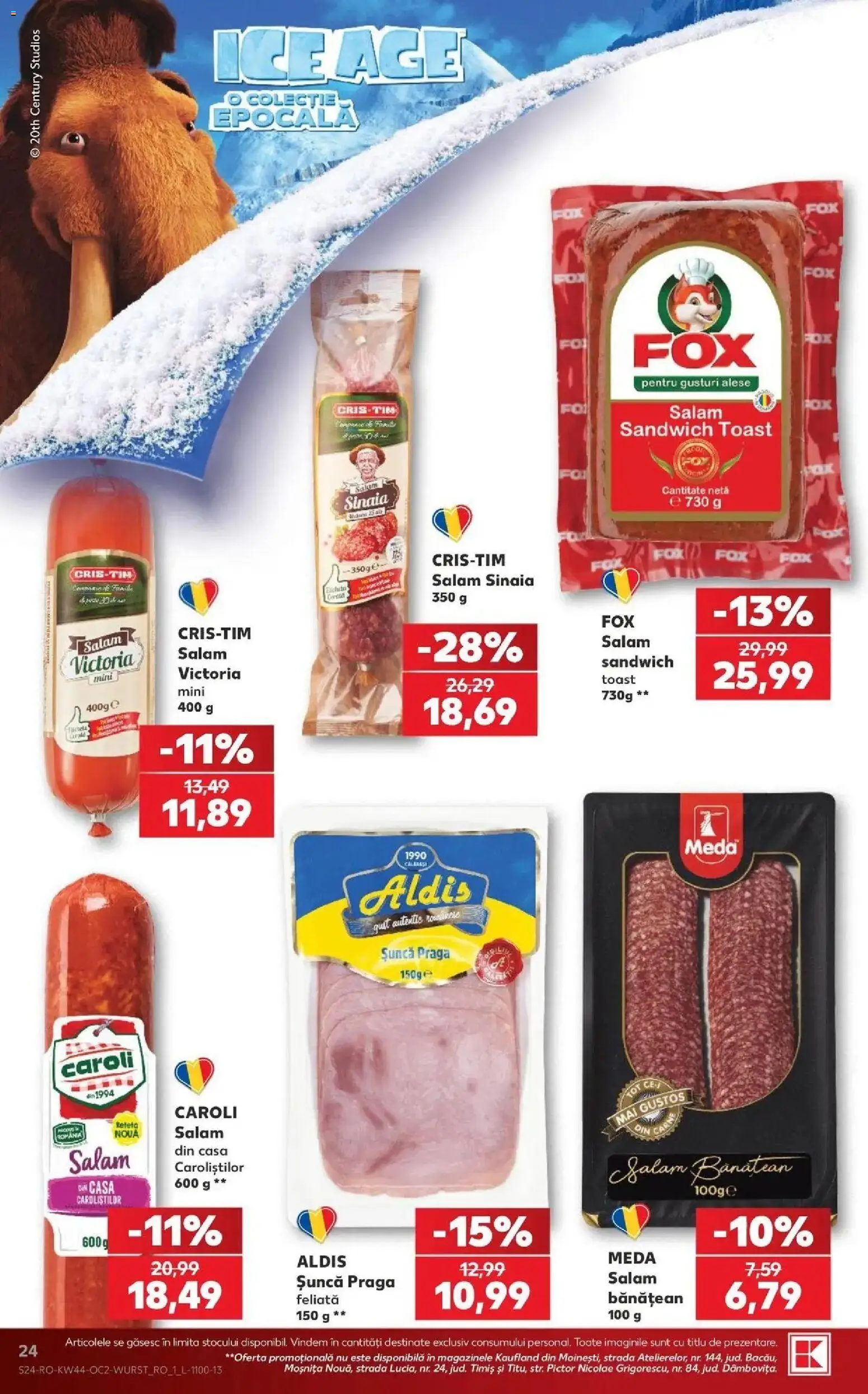 Kaufland Ploiești 28.10.2026 - Revista si Oferta | Pagină: 24 | Produse: Sunca praga, Salam, Șuncă