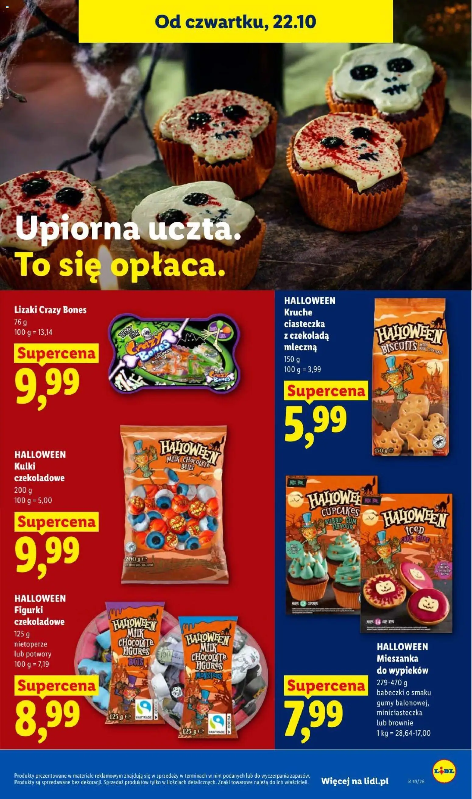 Lidl gazetka od 22.10.2026 | Strona: 69 | Produkty: Czekolada mleczna, Kulki czekoladowe, Lizaki, Czekoladowe kulki