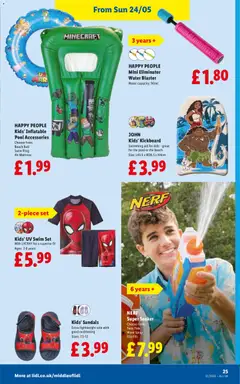 Preview of Lidl - Weekly valid from 21.05.2026 | Page: 29 | Products: Inflatable pool, Sandals, Mattress