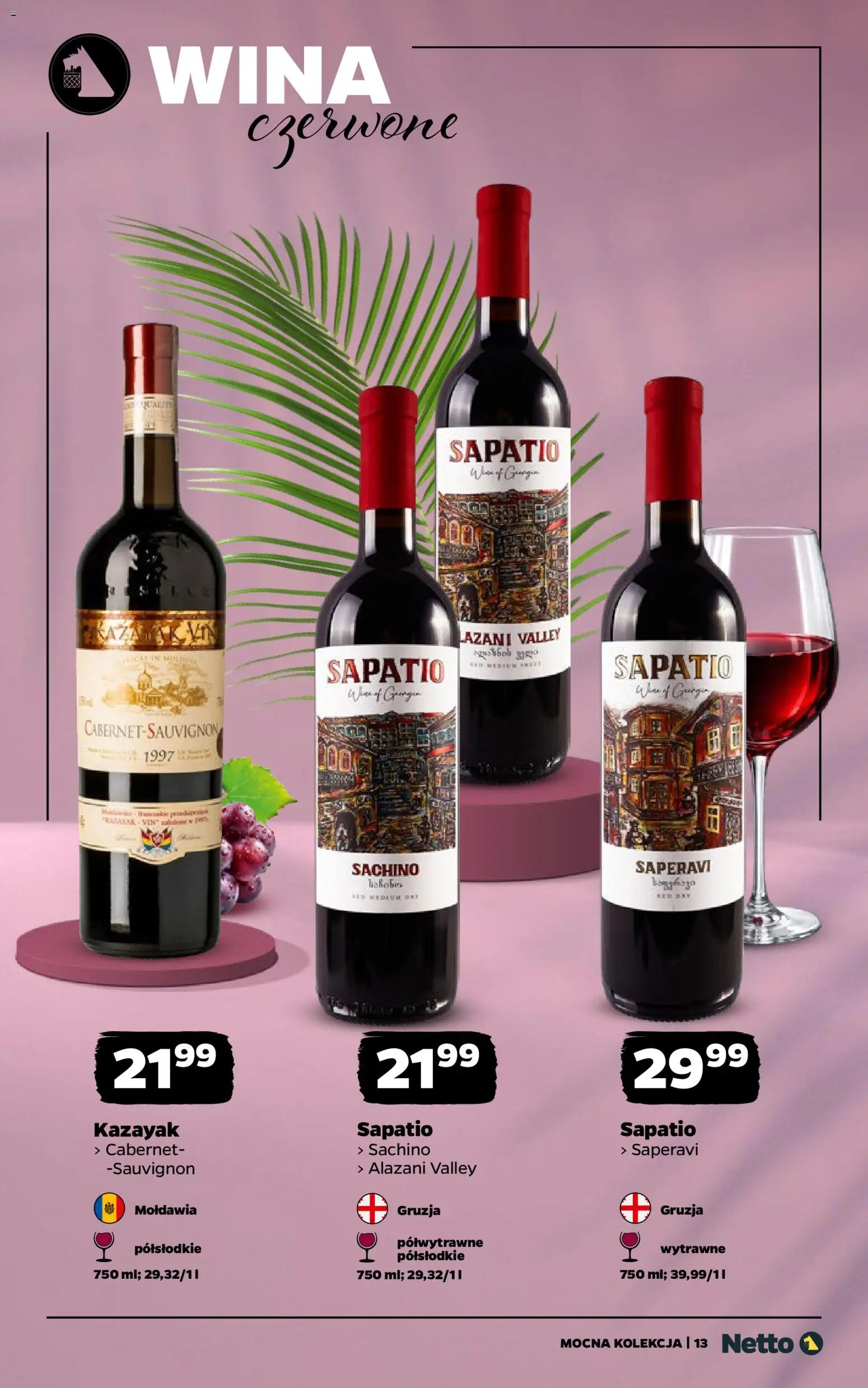 Netto gazetka - Wina od 03.08.2026 | Strona: 13 | Produkty: Alazani Valley