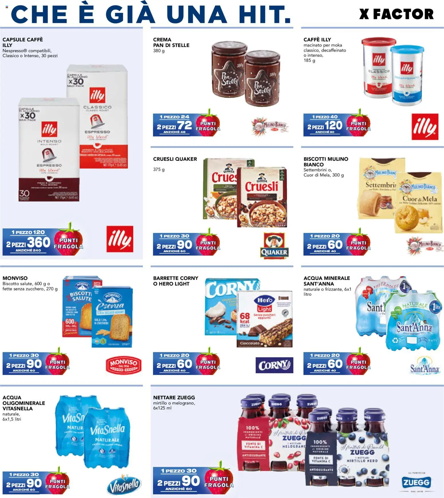 Volantino Esselunga S del 22/10/2026 | Pagina: 8 | Prodotti: Caffè, Biscotti, Acqua, Illy