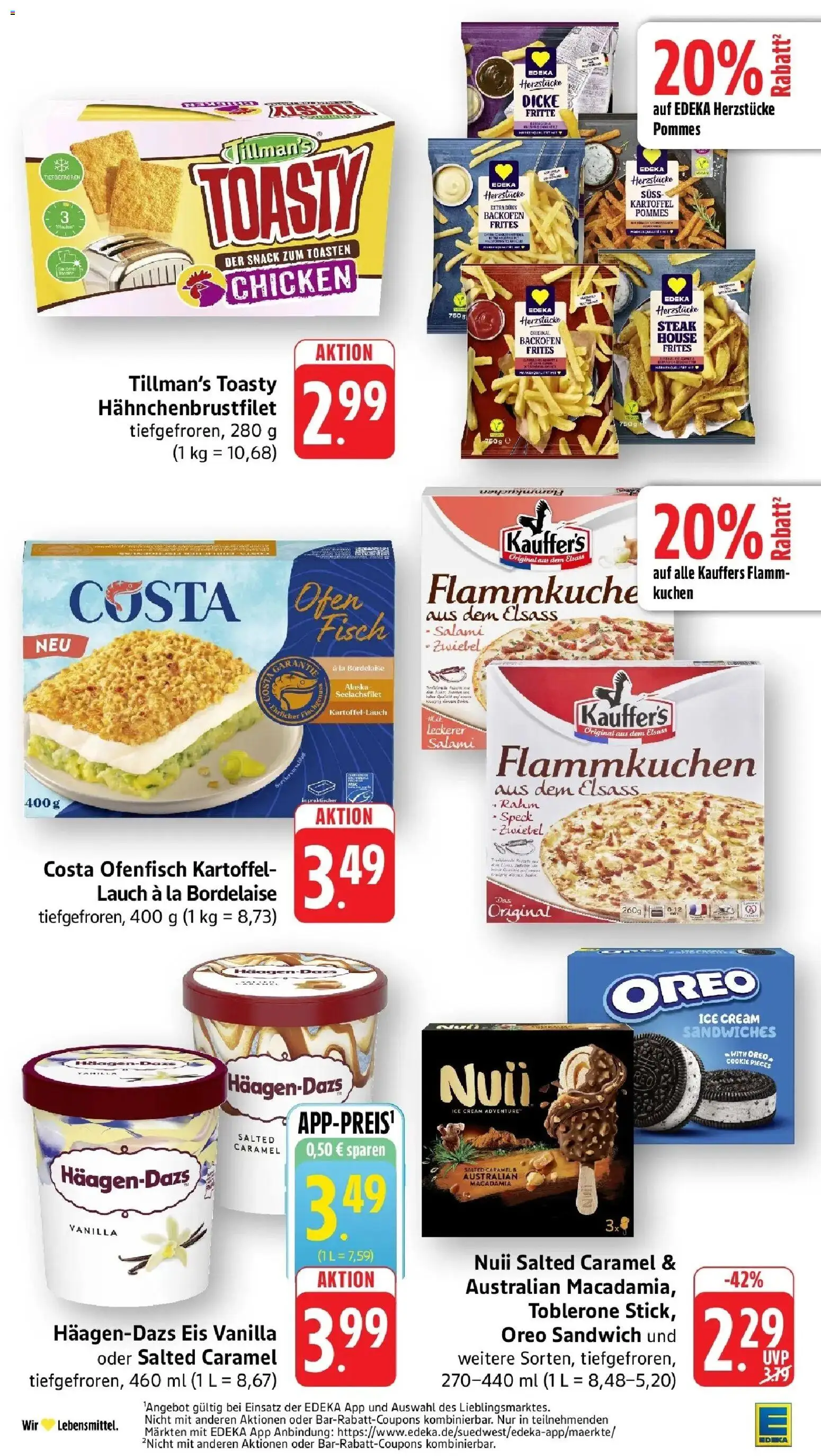 Edeka Prospekt Birkenau (ab 21.09.2026) » Angebote Online | Seite: 19 | Produkte: Pommes frites, Fisch, Steak, Lauch