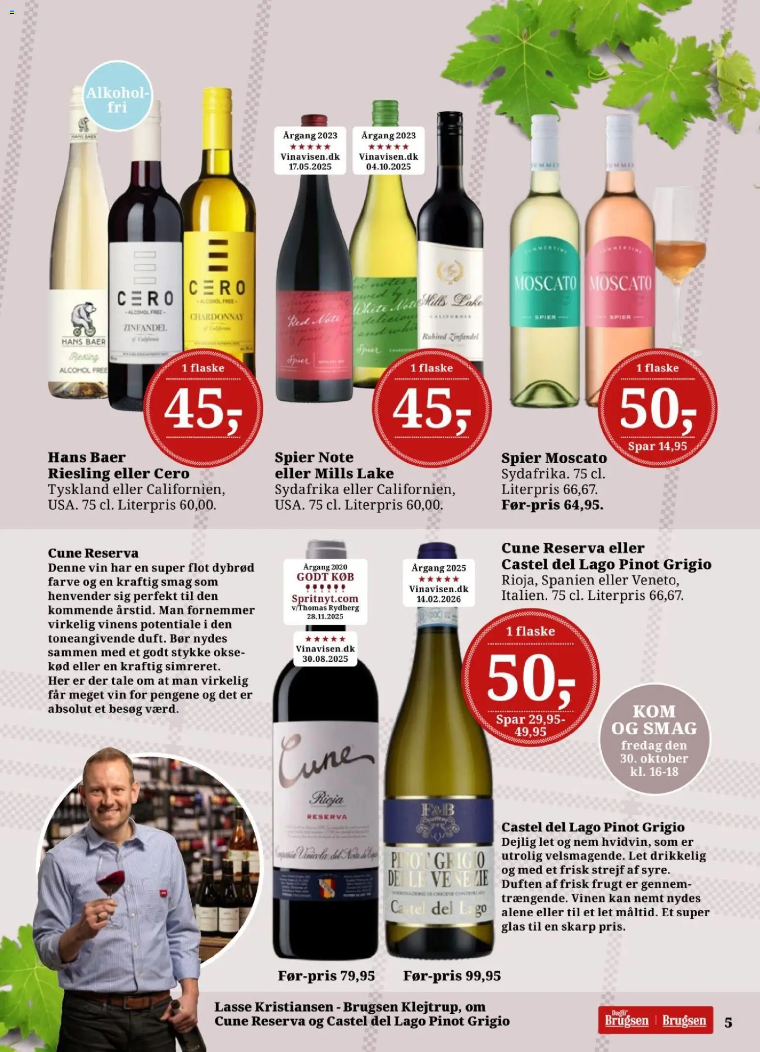 Dagli'Brugsen tilbudsavis – gyldig fra 23/10/2026 | Side: 5 | Produkter: Vin, Søm