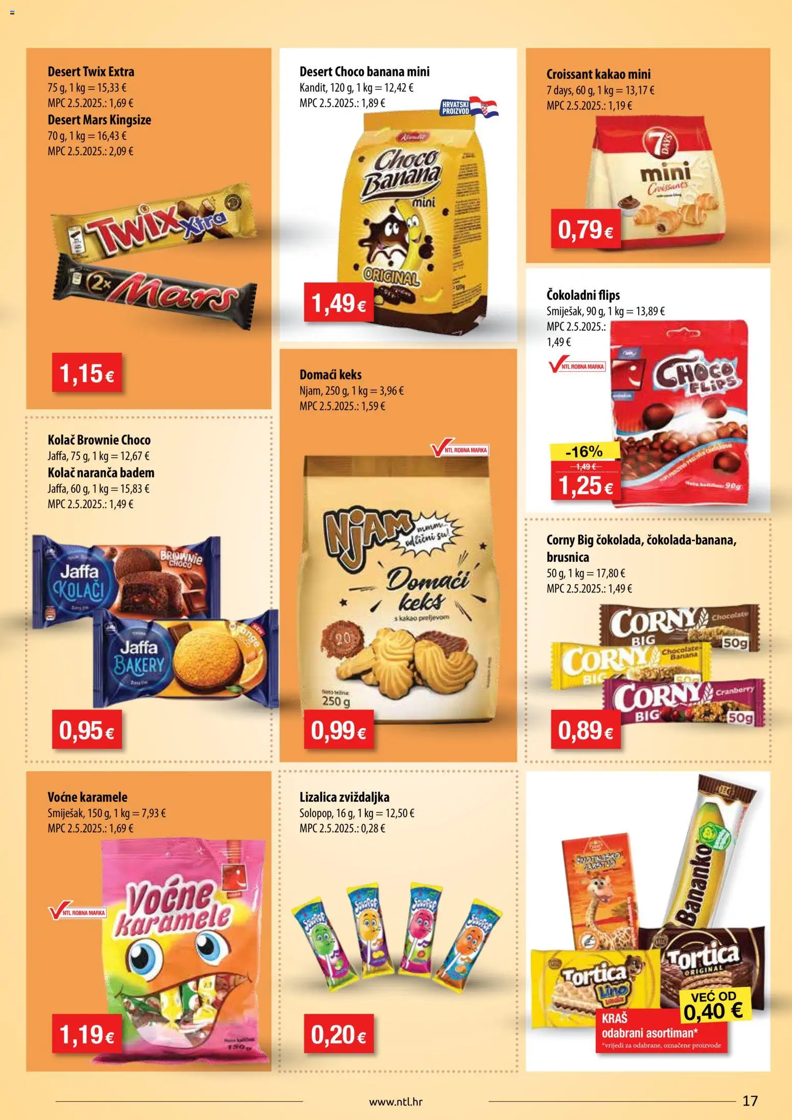 NTL katalog | vrijedi od 24.06.2026 | Stranica: 17 | Proizvodi: Flips, Badem, Kakao, Brusnica