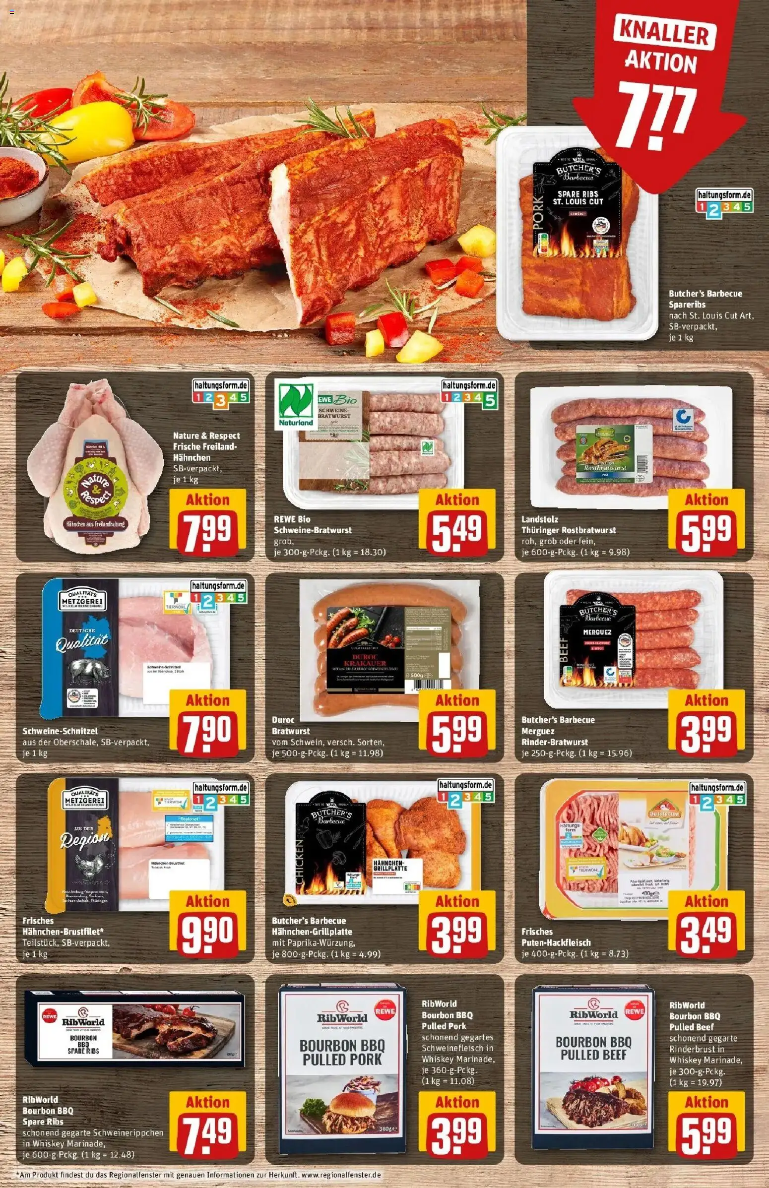 REWE Prospekt ab 17.08.2026 zum Blättern » Angebote | Seite: 11 | Produkte: Bratwurst, Wurst, Schweinefleisch, Bourbon