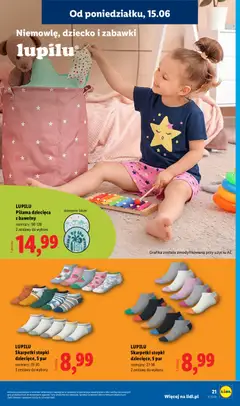 Pogląd oferty "LUPILU Skarpetki stopki dziecięce, 5 par, LUPILU Children's ankle socks, 5 pairs, sizes: 19-30, 3 sets to choose from" - ważna od 15.06.2026 | Strona: 27 | Produkty: Piżama, Skarpetki