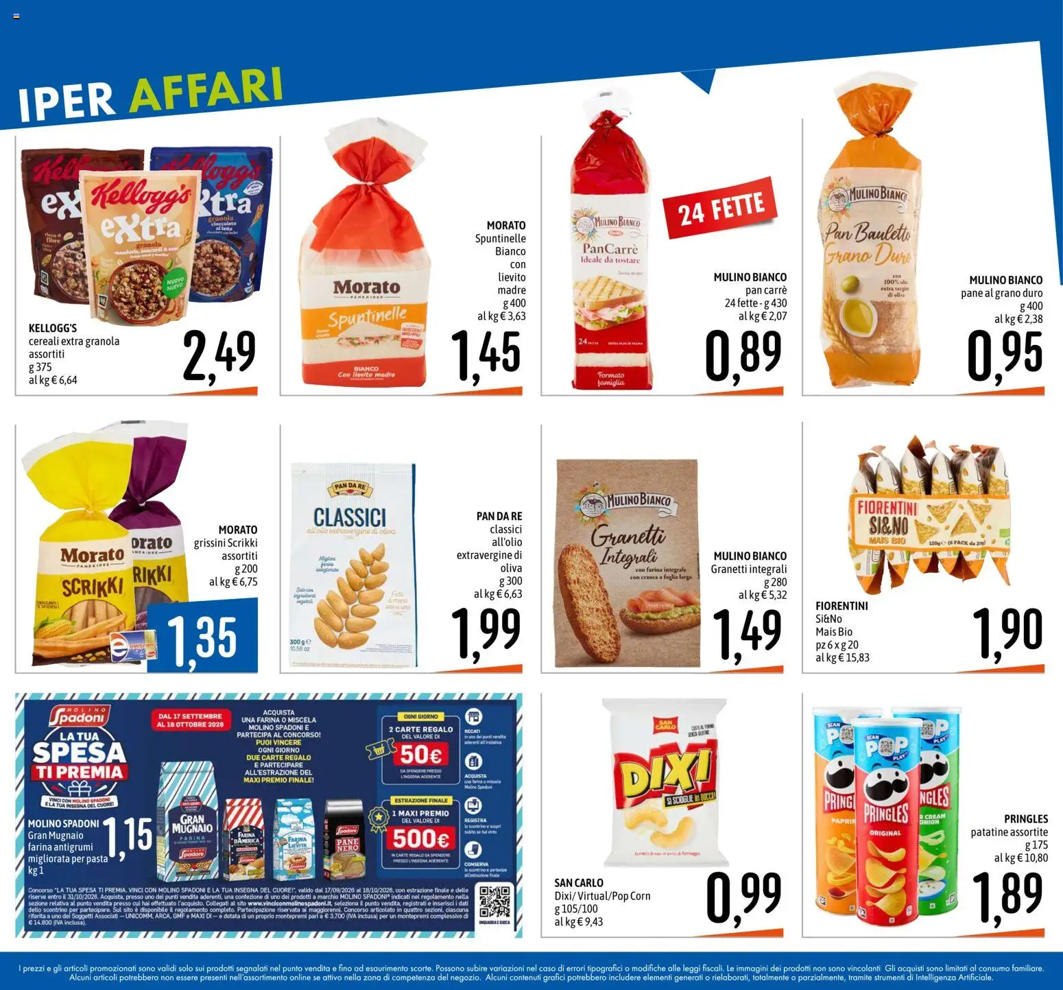 Volantino Emisfero del 24/09/2026 | Pagina: 4 | Prodotti: Pane, Cioccolato, Cereali, Farina