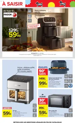 Carrefour - Prévisualisation de Friteuse sans huile Air fryer XXL 2 en 1 modulable, PHILIPS, Référence : NA156/60, Grand panier XXL divisible en 2 avec le séparateur amovible, Panneau de commande tactile, Pièces amovibles compatibles lave-vaisselle, Garantie légale 2 ans, Puissance 2450W, Capacité 7,1L, Capacité frites 0,9kg, Température frites jusqu'à 200°C, Arrêt automatique valide à partir de 22/09/2026 | Page: 84 | Produits: Moules, Plateau, Frites, Air fryer