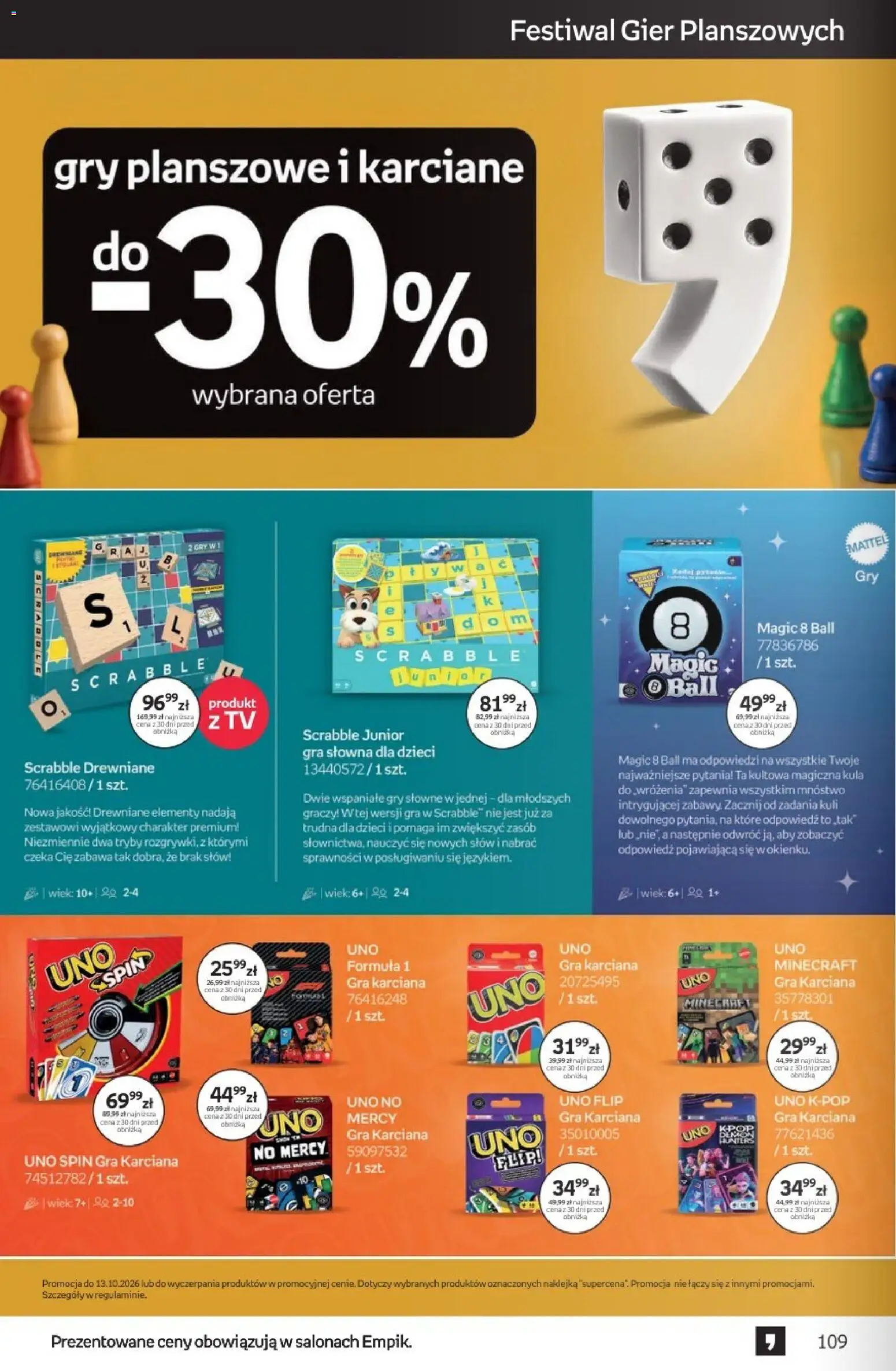 Empik promocje - Tom kultury Zabawki od 23.09.2026 | Strona: 18 | Produkty: Gra, Gry planszowe, Gry