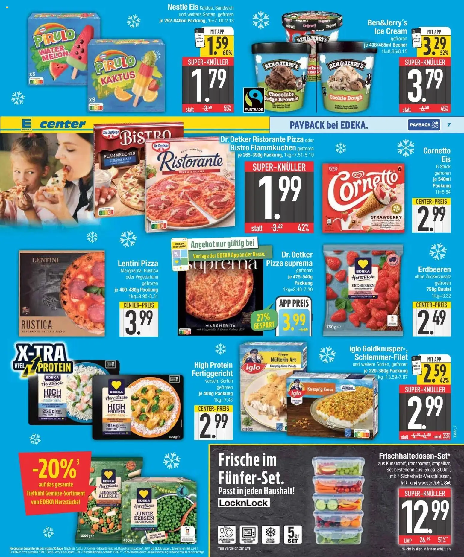 E center Prospekt Weißenburg | Seite: 7 | Produkte: Ristorante, Iglo, Pizza, Erdbeeren
