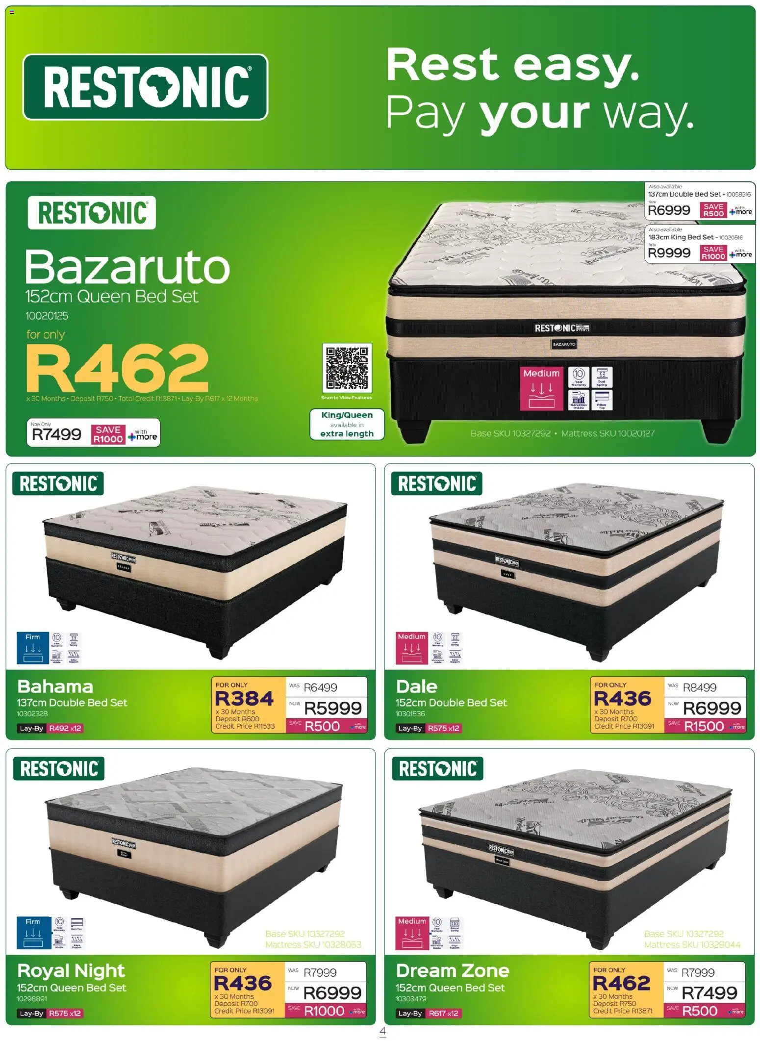 New Sleepmasters catalogue – valid from 15/10/2026 | Page: 4 | Products: Double bed, Queen bed, King bed, Mattress