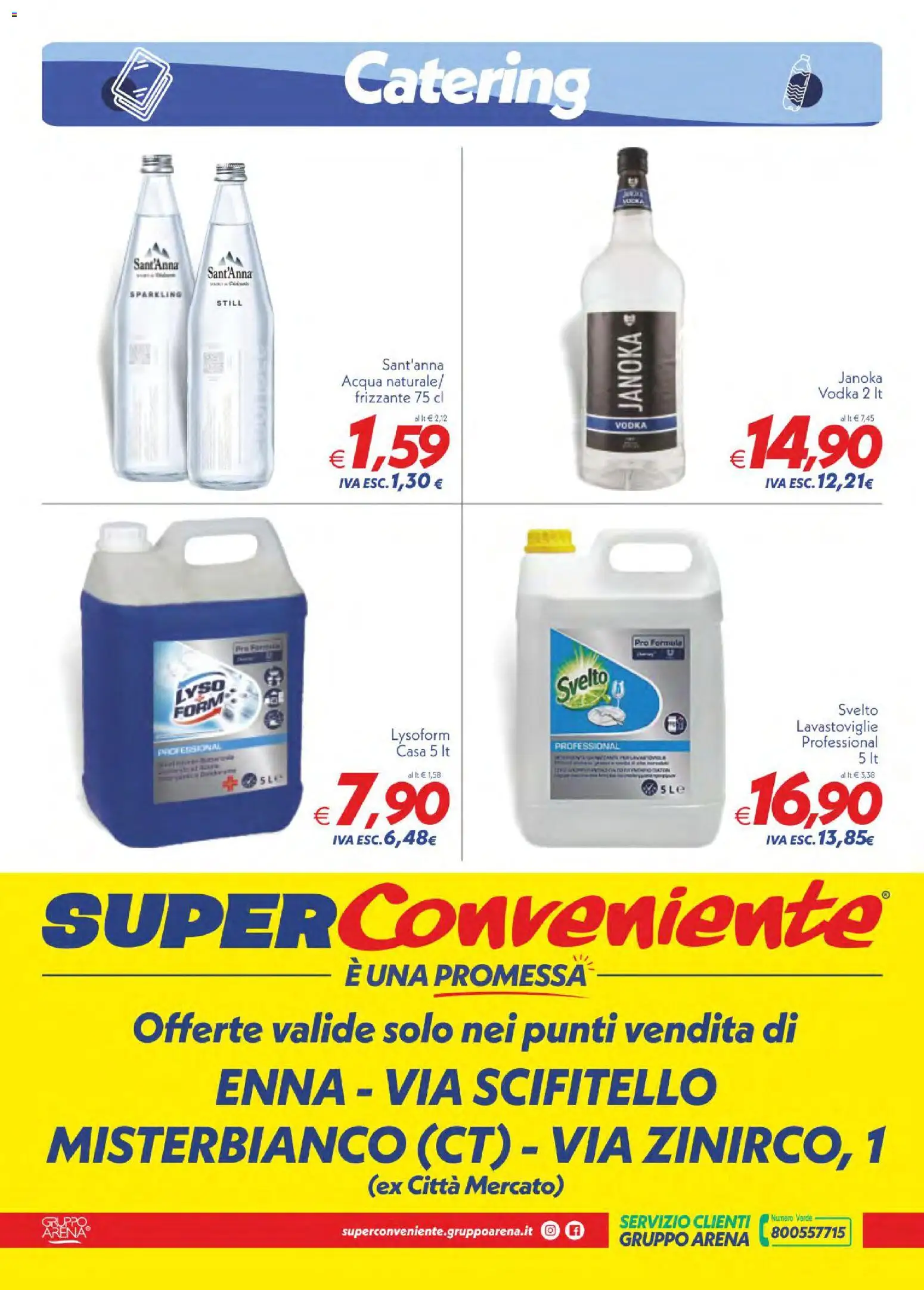 Volantino SuperConveniente del 09.06.2026 | Pagina: 4 | Prodotti: Vodka, Acqua, Lavastoviglie