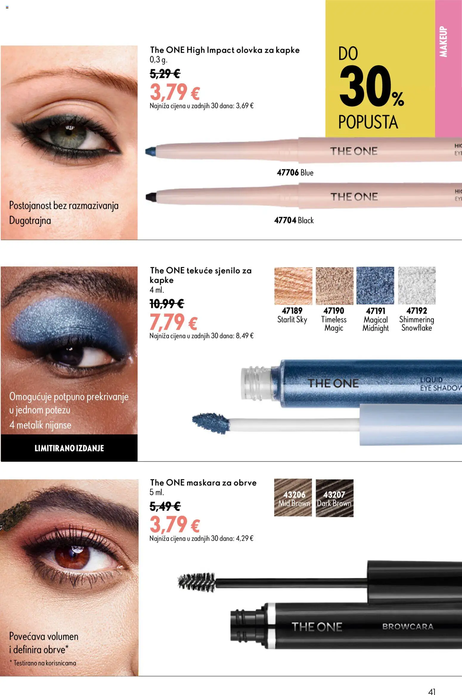Oriflame katalog | vrijedi od 05.08.2026 | Stranica: 41 | Proizvodi: Maskara, Maskara za obrve