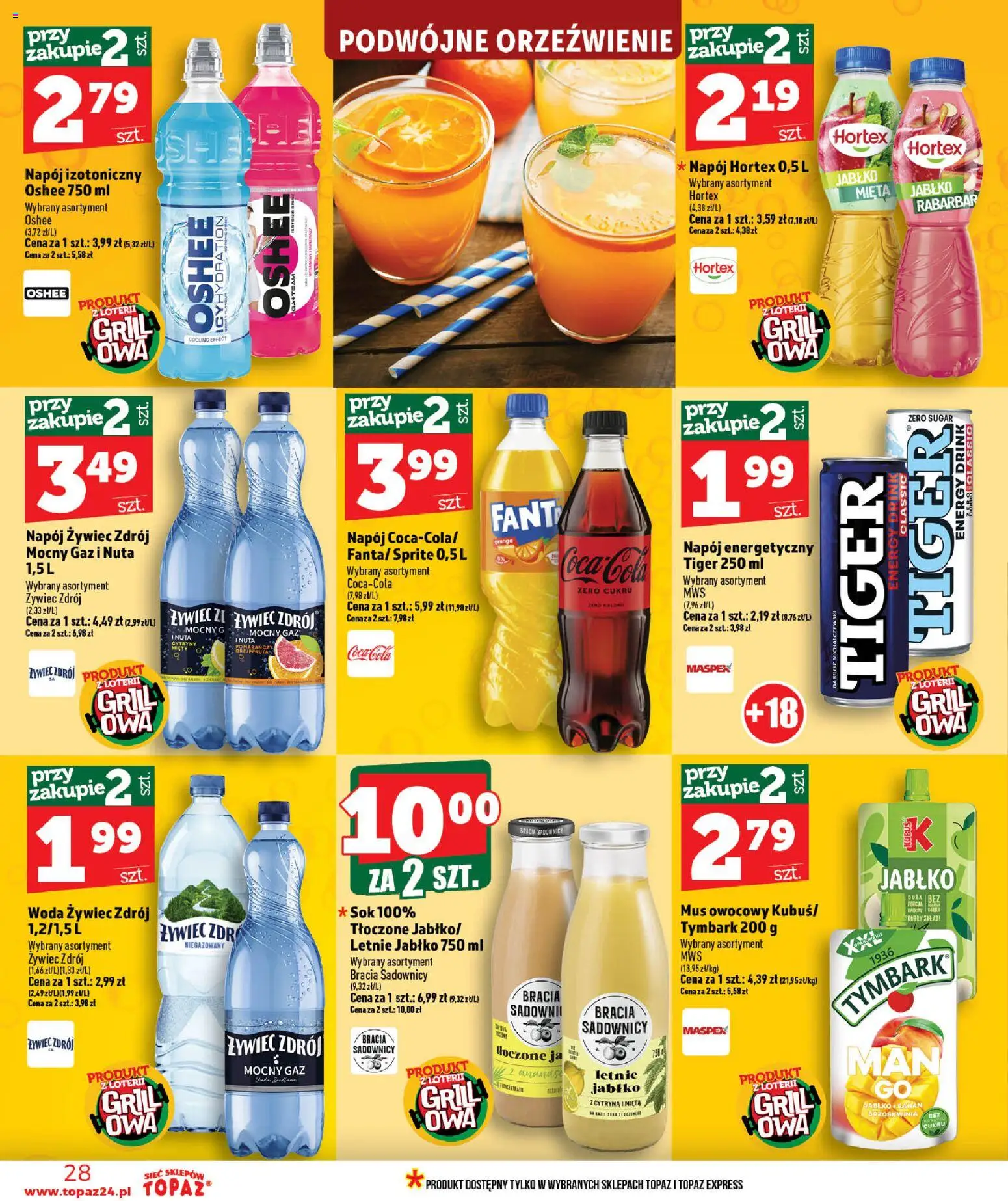 Topaz gazetka od 11.06.2026 | Strona: 28 | Produkty: Cytryna, Brzoskwinia, Cytryny, Mięta