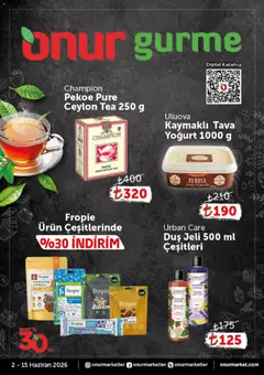 02.06.2026 tarihinden itibaren geçerli olan Onur Market kataloğu önizlemesi