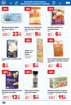 Ofertele Carrefour valabile de la 03.06.2026 | Pagină: 21 | Produse: Mozzarella, Gorgonzola, Paste, Piper